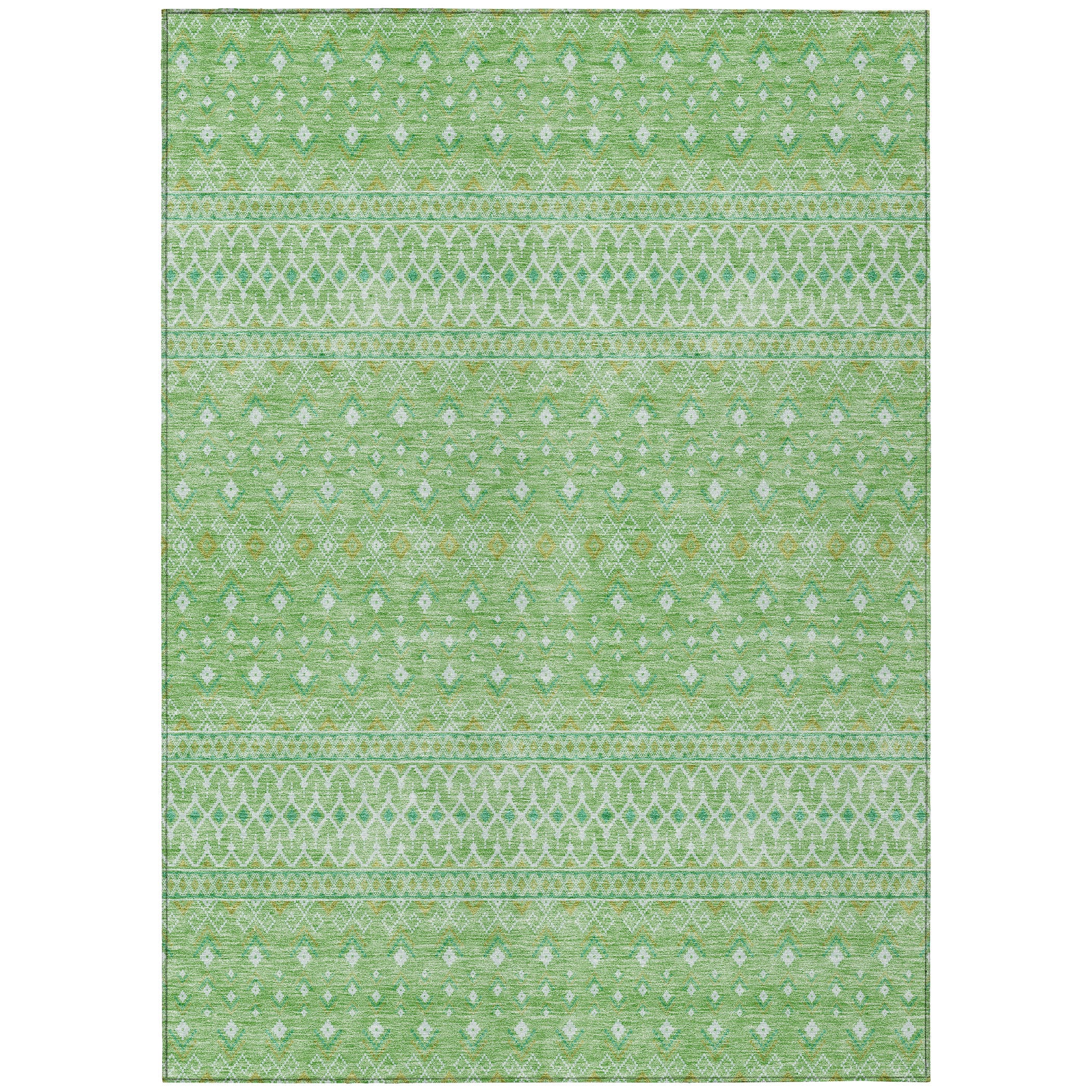 Addison Rugs ACN709AL3X5 Chantille ACN709AL 3 x 5 (ft) Polyester Aloe Rectangular Indoor/Outdoor Geometric Machine washable Area rug