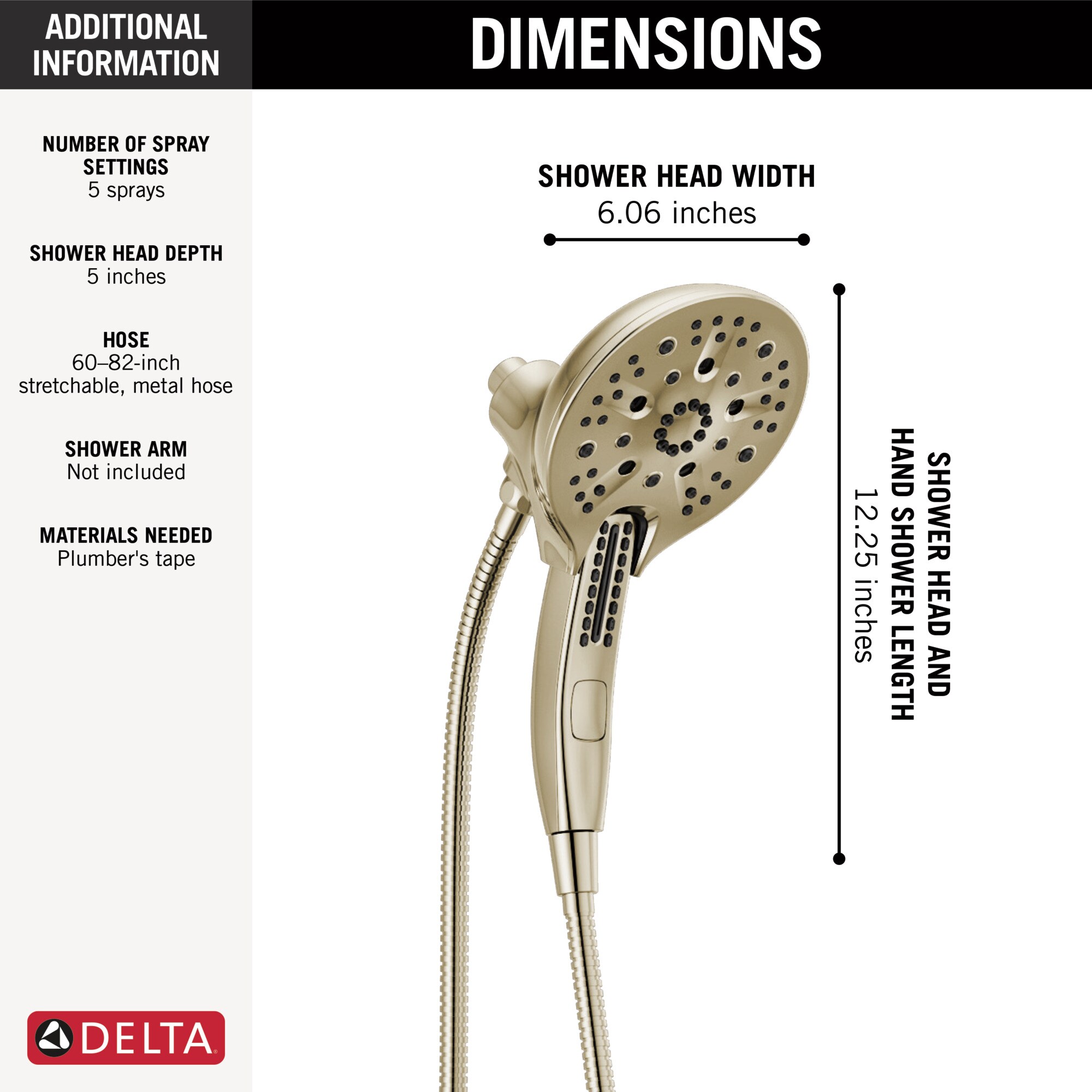 Delta 58620-PN-PR25-PK Fixed-Showerhead - View #16