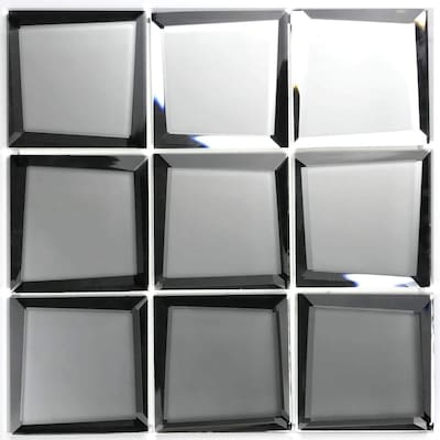 Mirrored Glass Mosaic Wall Tile Sample, Square Glass Tiles