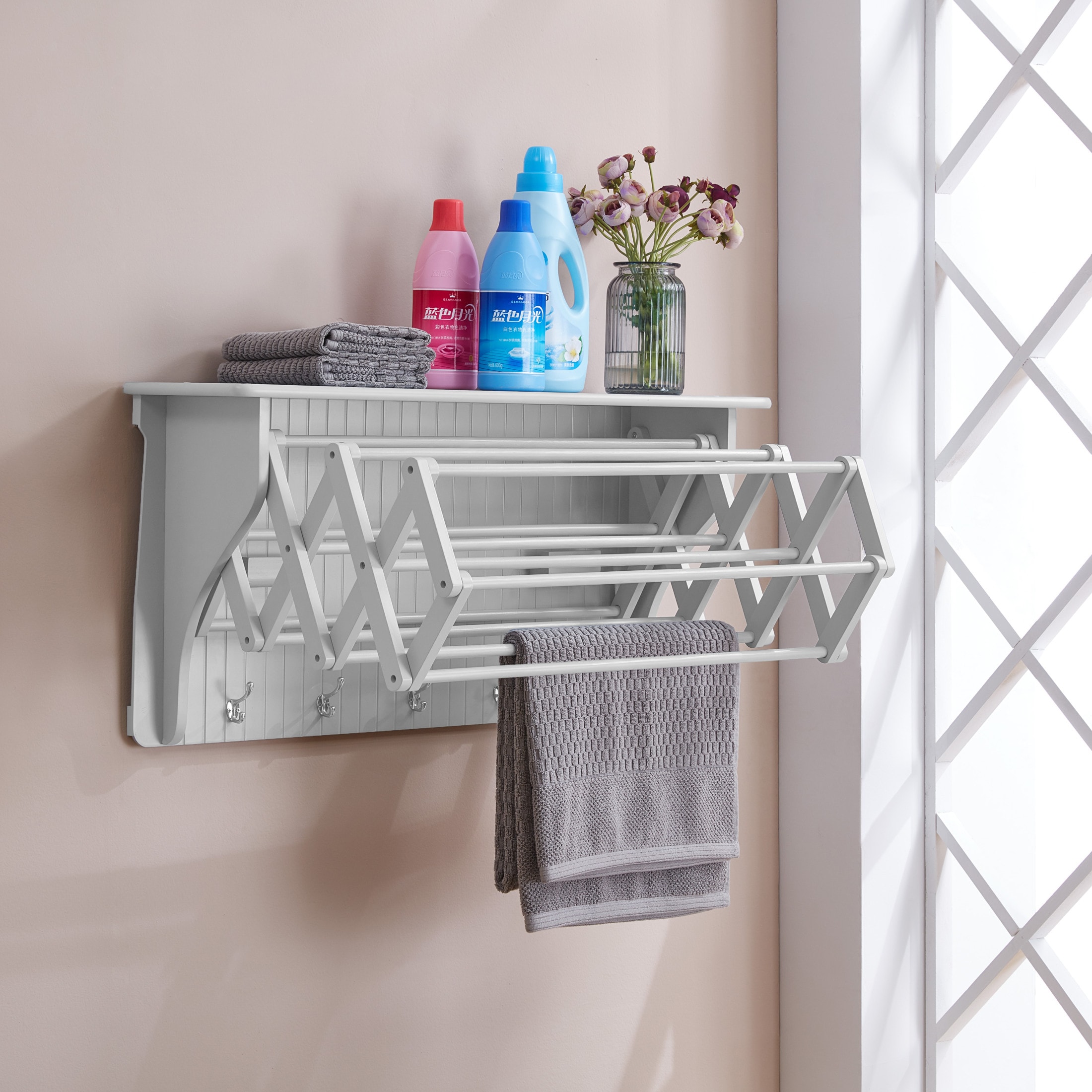 Sturdy Folding Wall/Under Cabinet Mounted Paper Towel Holder Rebrilliant