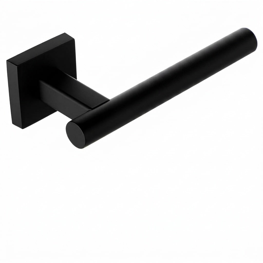 Aoibox  Single Towel Bar 32 in Matte Black Stainless Steel Square Base Wall Mounted Bath Towel Holder Rod Rail