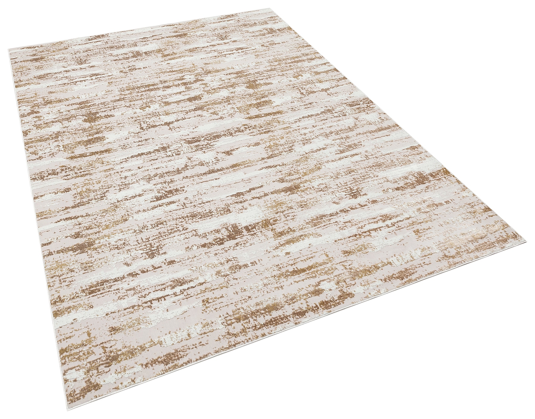 Amazing Rugs MILBGA211-58 5 x 8 (ft) Loomed Polyester Shimmer Skin (Beige) Rectangular Indoor Abstract Machine washable Area rug