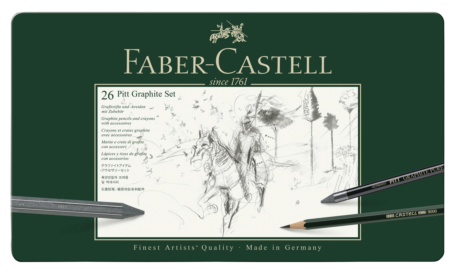 Faber-Castell & Pitt 26 Piece Graphite Tin Set