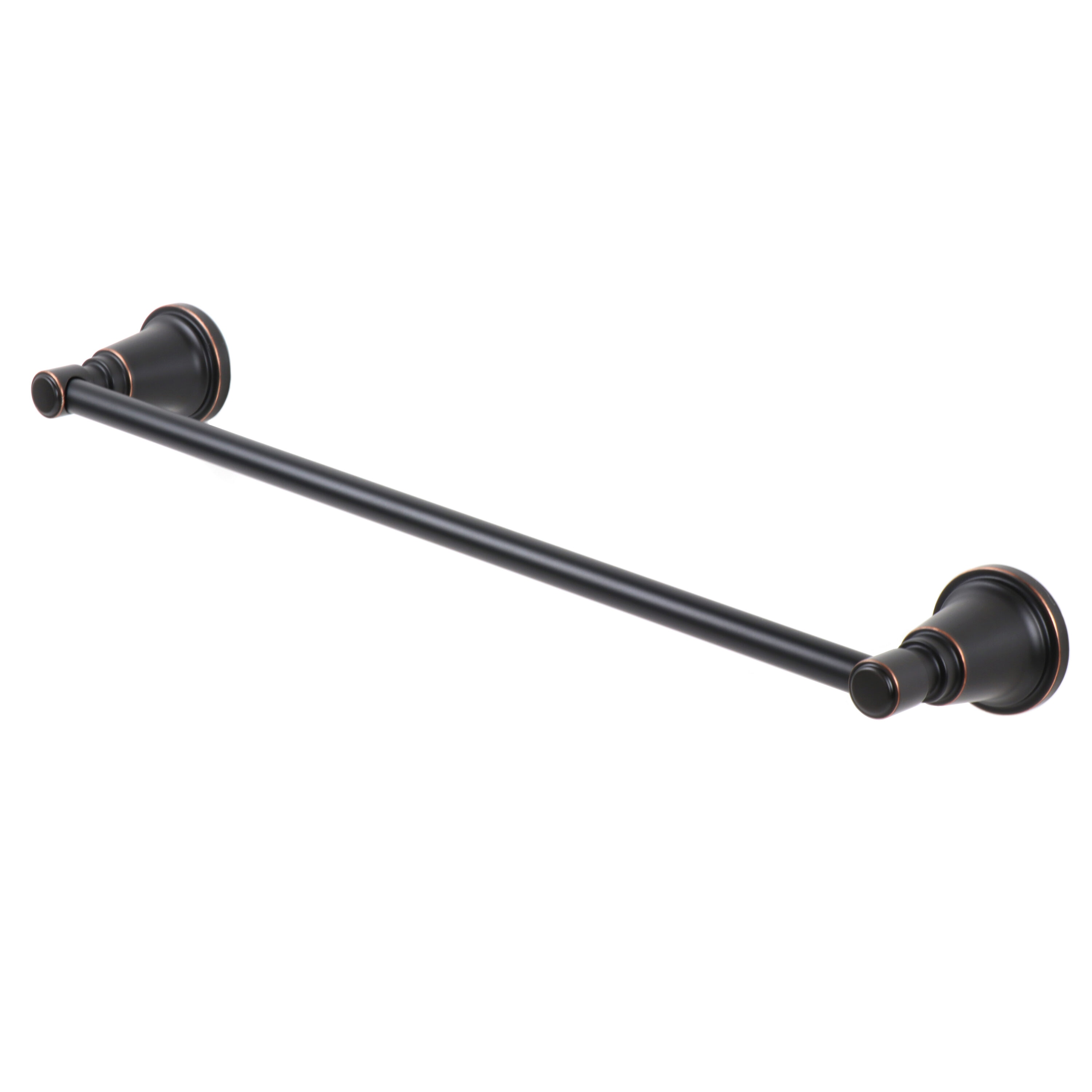 allen + roth Harlow 18-in Gold Wall Mount Single Towel Bar in the