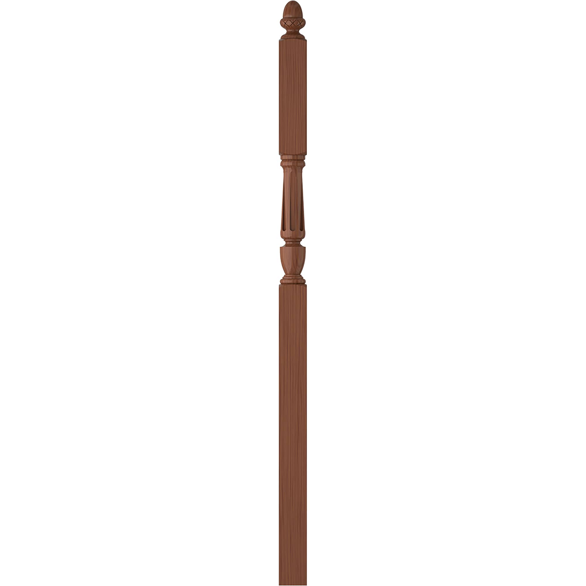 L.J. Smith Stair Systems LJF-3046-C Regent 3.5-in x 72.75-in Unfinished Cherry Intermediate Stair Newel Post