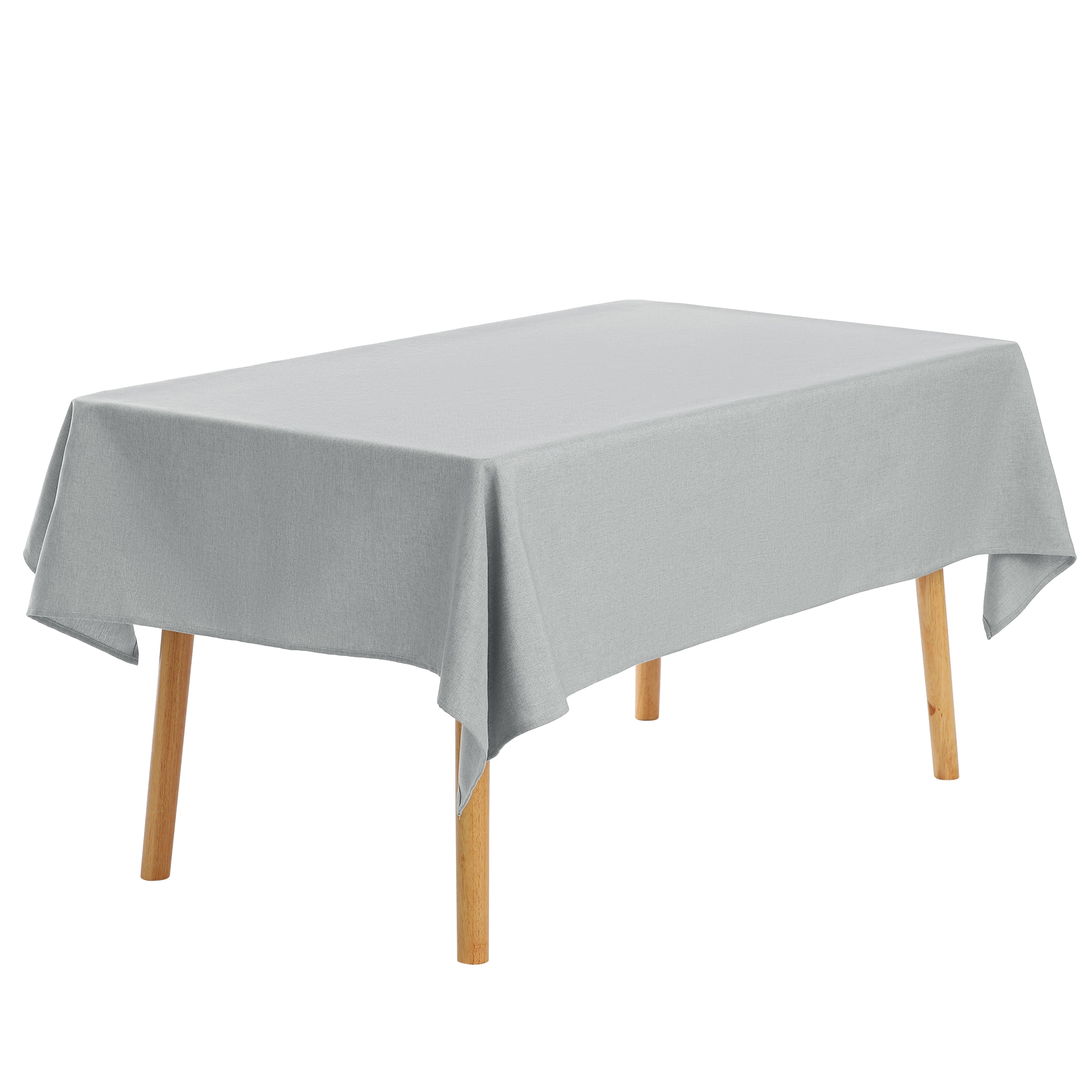 Unique Bargains 1pc Rectangle Tablecloth Cotton Linen Waterproof Spillproof Wrinkle Free Table Cover for Kitchen Dining Party Holiday 51x71inch Grey