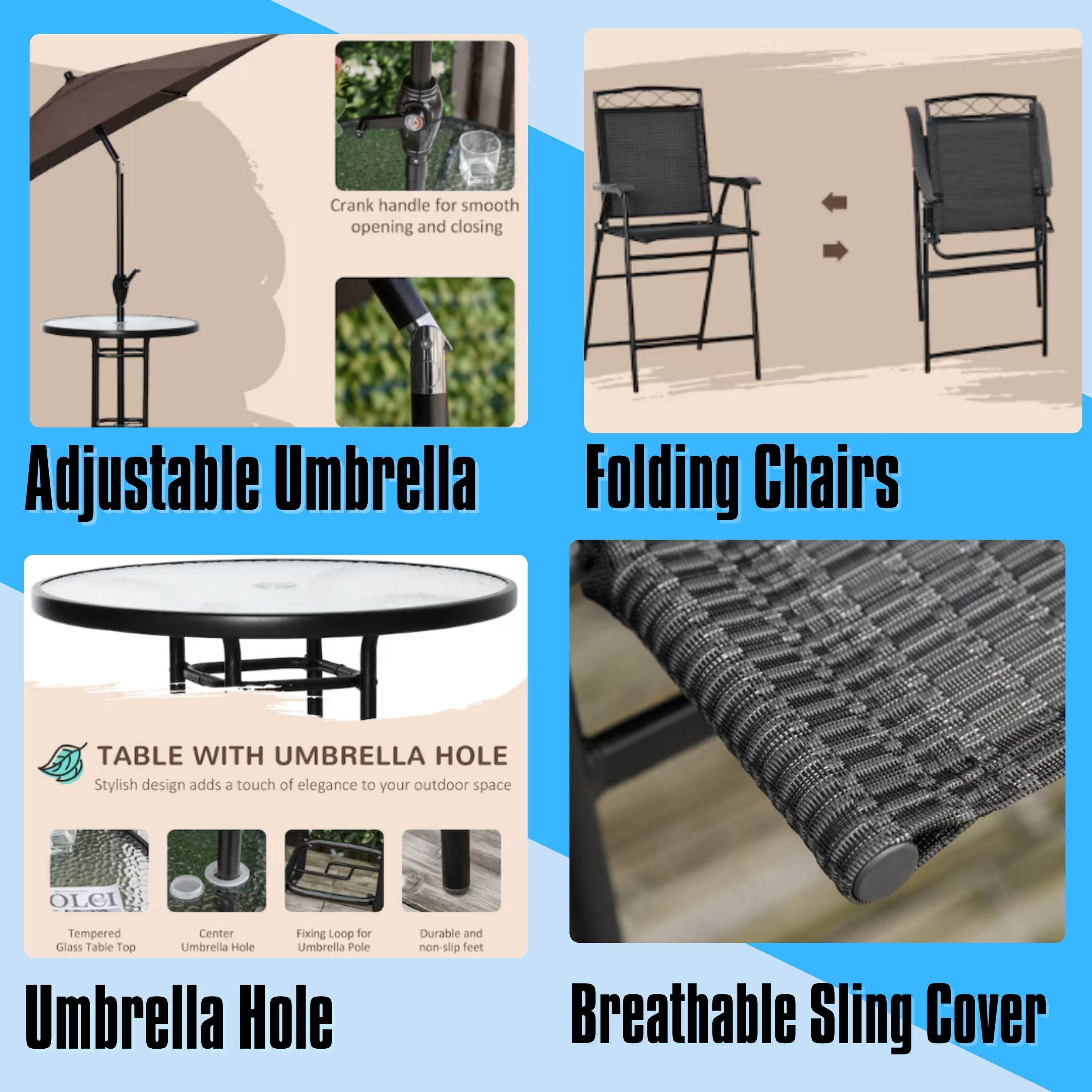 ToolCat BZ2-121-PW Patio-Dining-Sets - View #2