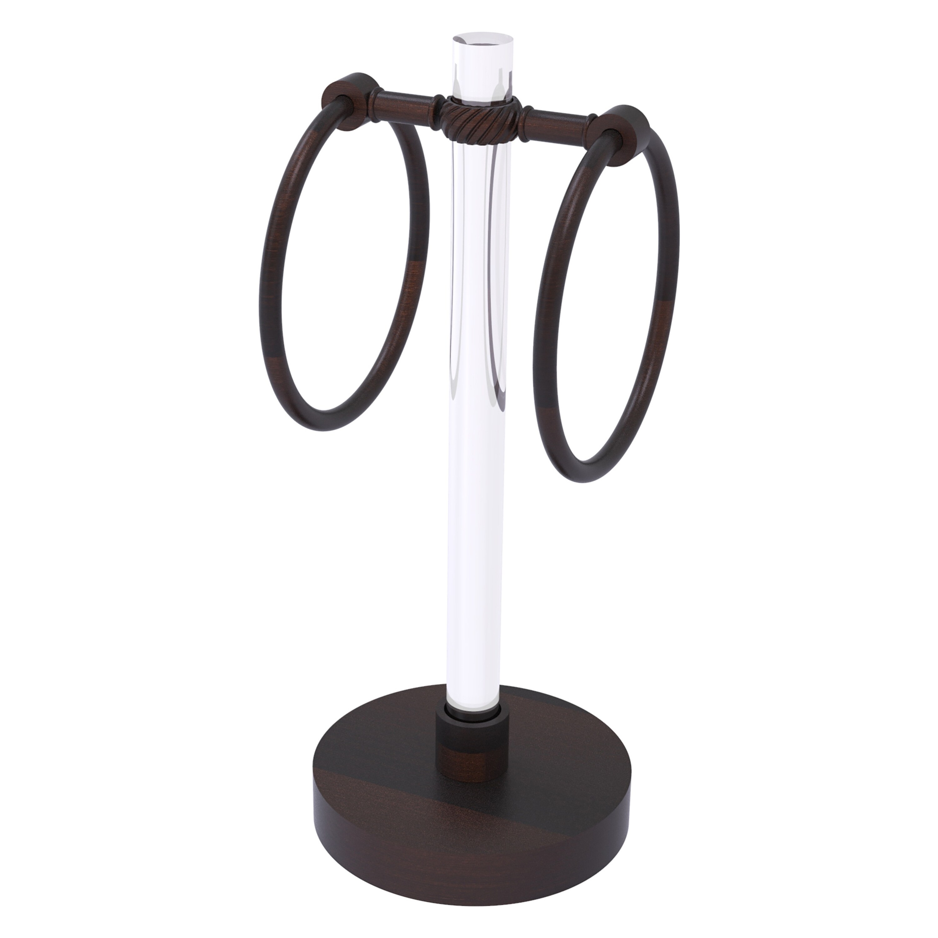 Allied Brass CV-GTRST-10-VB Clearview Venetian Bronze Freestanding countertop Single Towel Ring