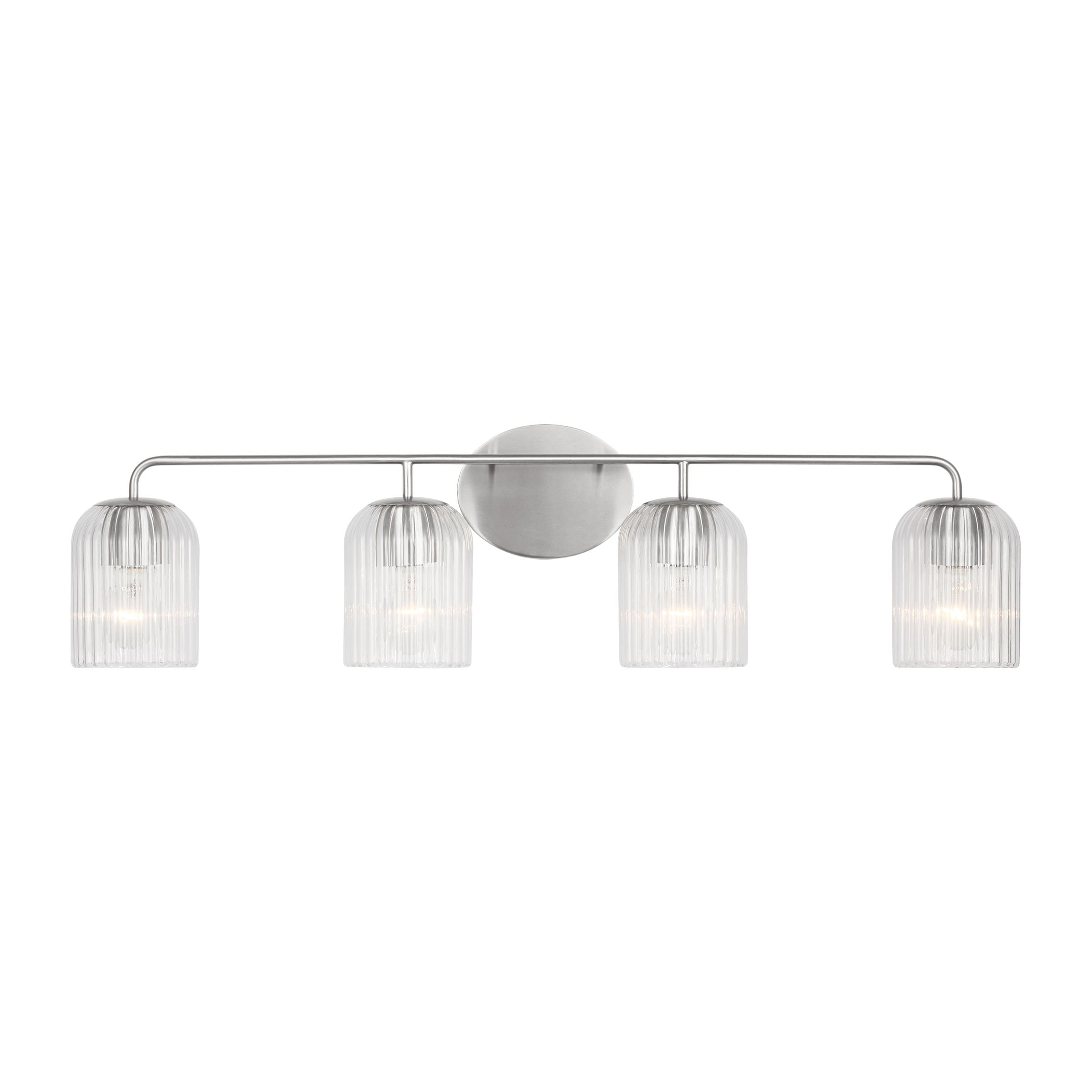 Generation Lighting GLV1134BS Eisele 33.75-in 4 -Light Brushed Nickel Transitional Vanity light