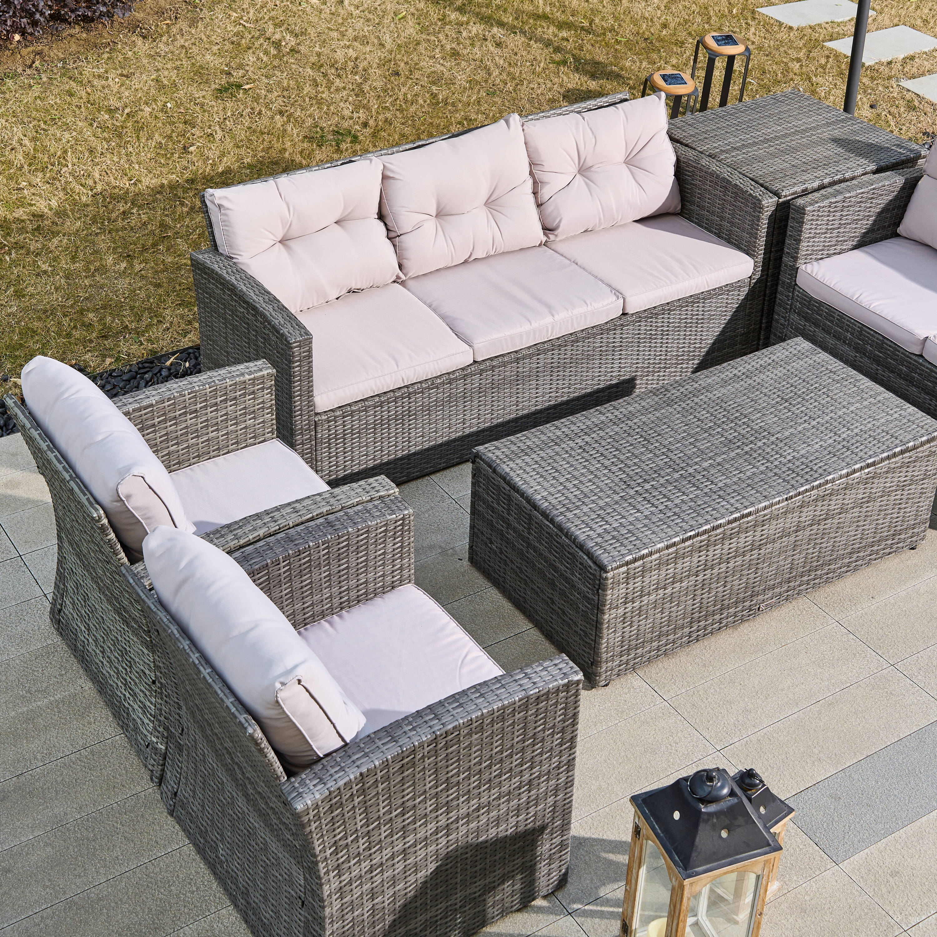 Direct Wicker DWS-1503-GRAY Patio-Sofas-Daybeds - View #4
