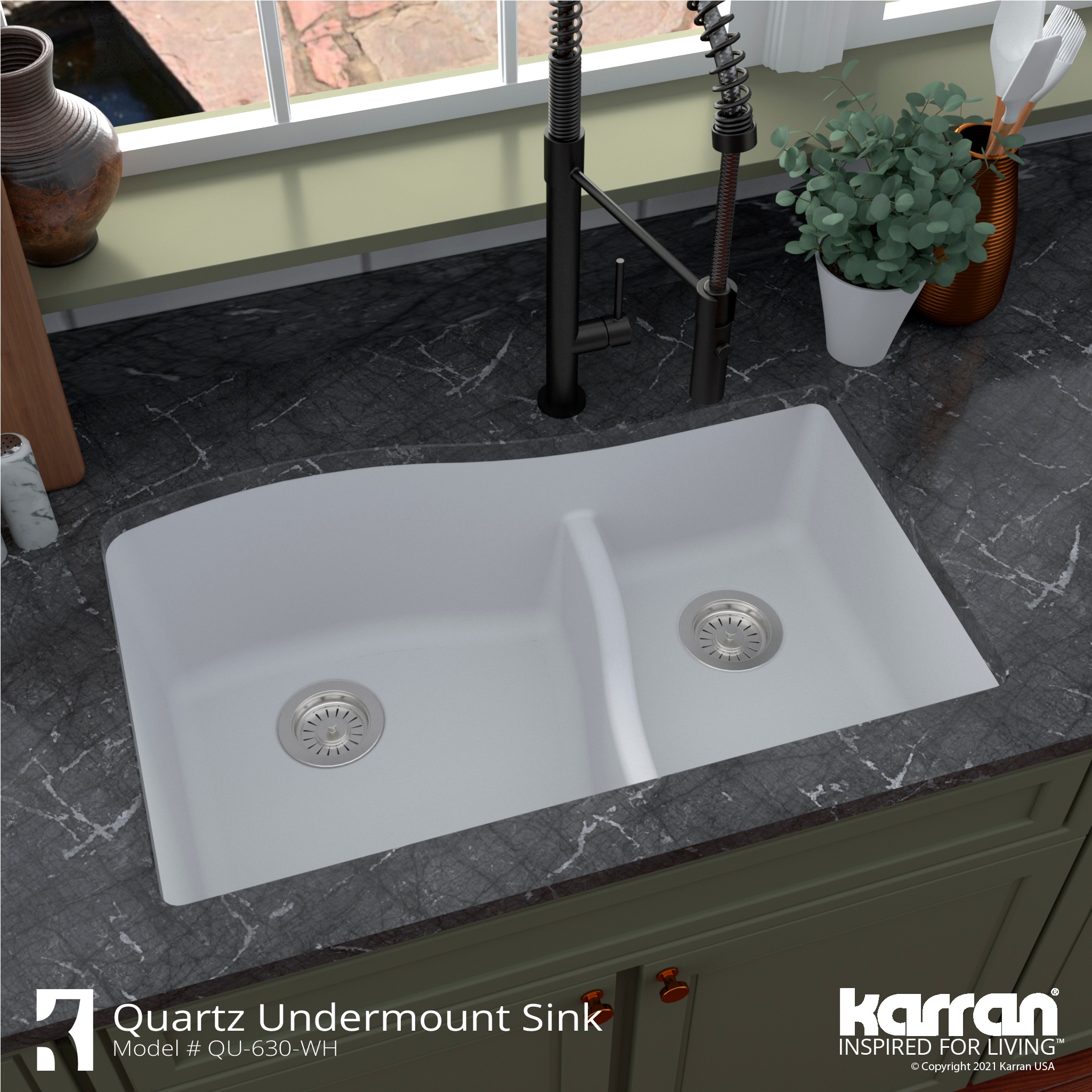 Karran QU-630-WH Kitchen-Sinks - View #5