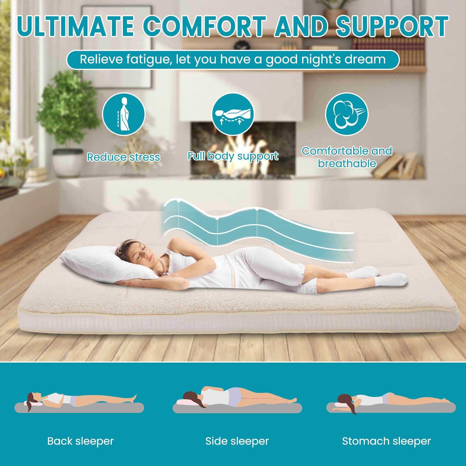 Esazn I1327138-BG-QUEENFL Mattresses-Boxsprings - View #3