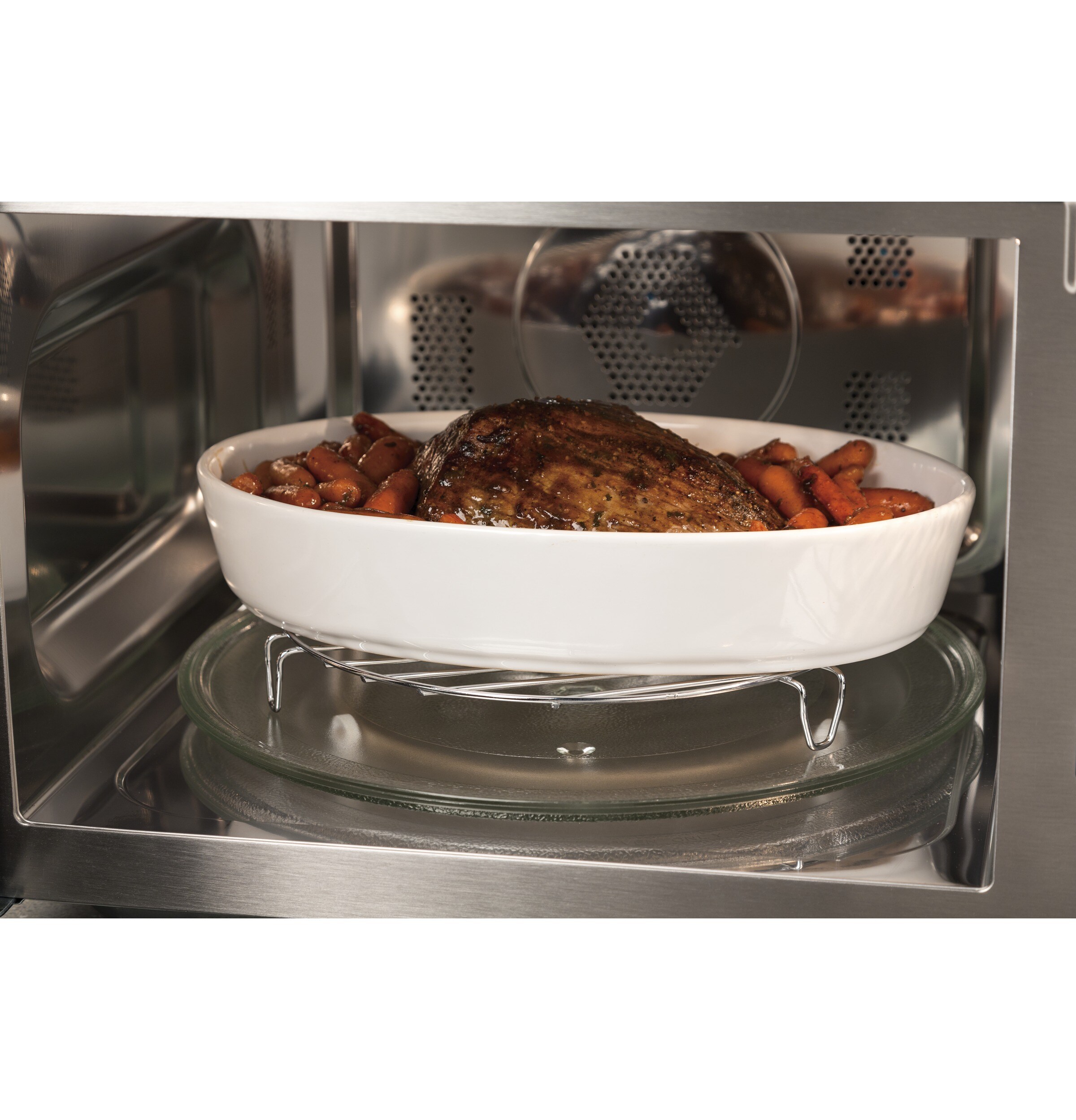 Cafe CEB515P2NSS 1.5 cu. ft. Countertop Microwave with Convection, Sensor  Cooking, Express Cook, Auto Roast, Convection Rack, LED Digital Display,  1,000 Watts and ADA Compliant