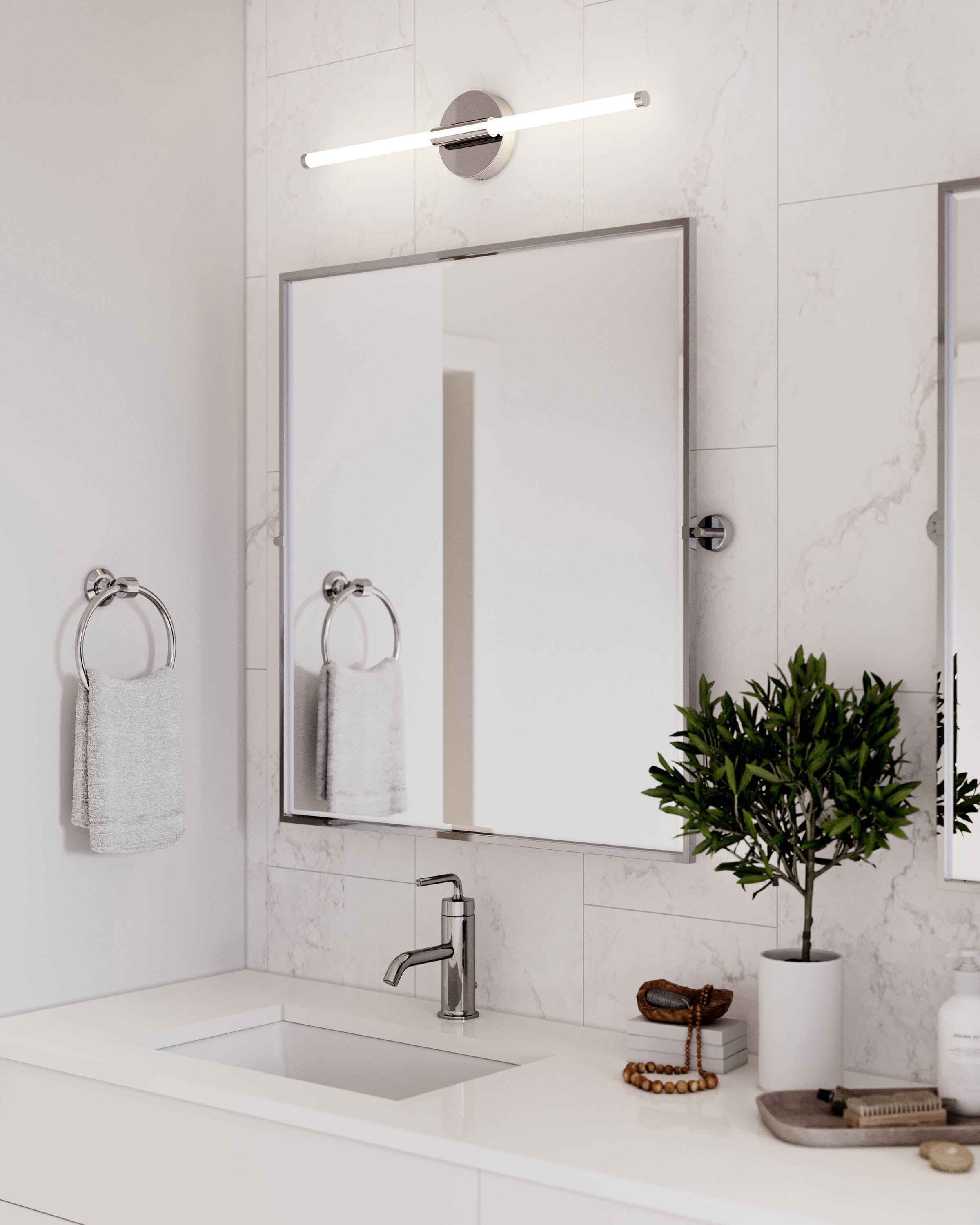 Rusnak 48'' Polished Chrome LED Vanity Light