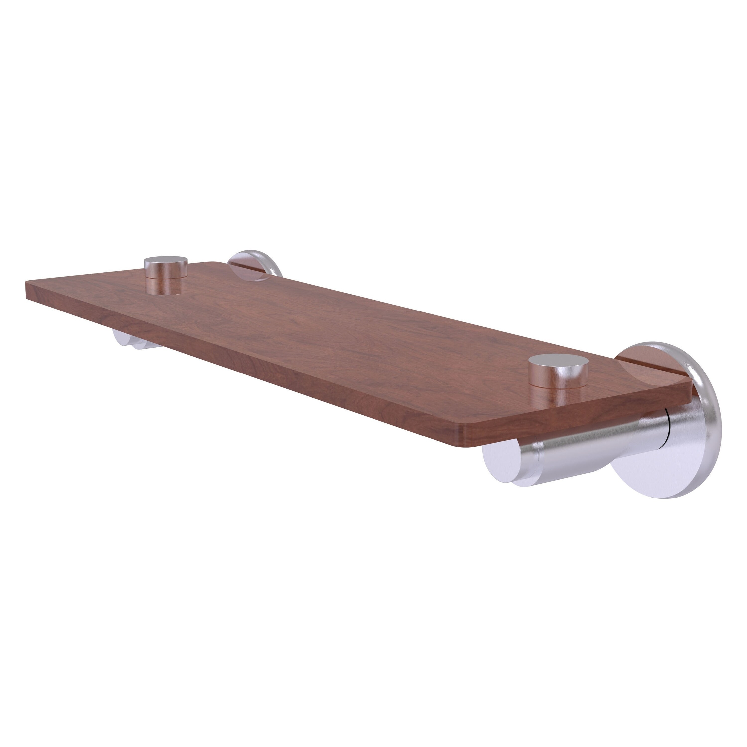 Allied Brass TR-1-16-IRW-SCH Tribecca Satin Chrome Wall mount Bathroom Shelf ( 16-in x 2.5-in x 5-in )