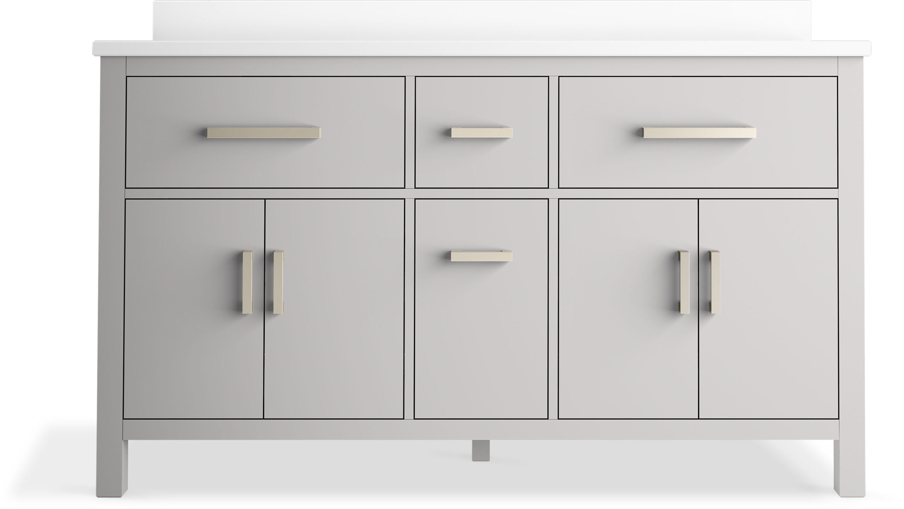 Kresla 60" Atmos Grey Double Vanity with Quartz Top