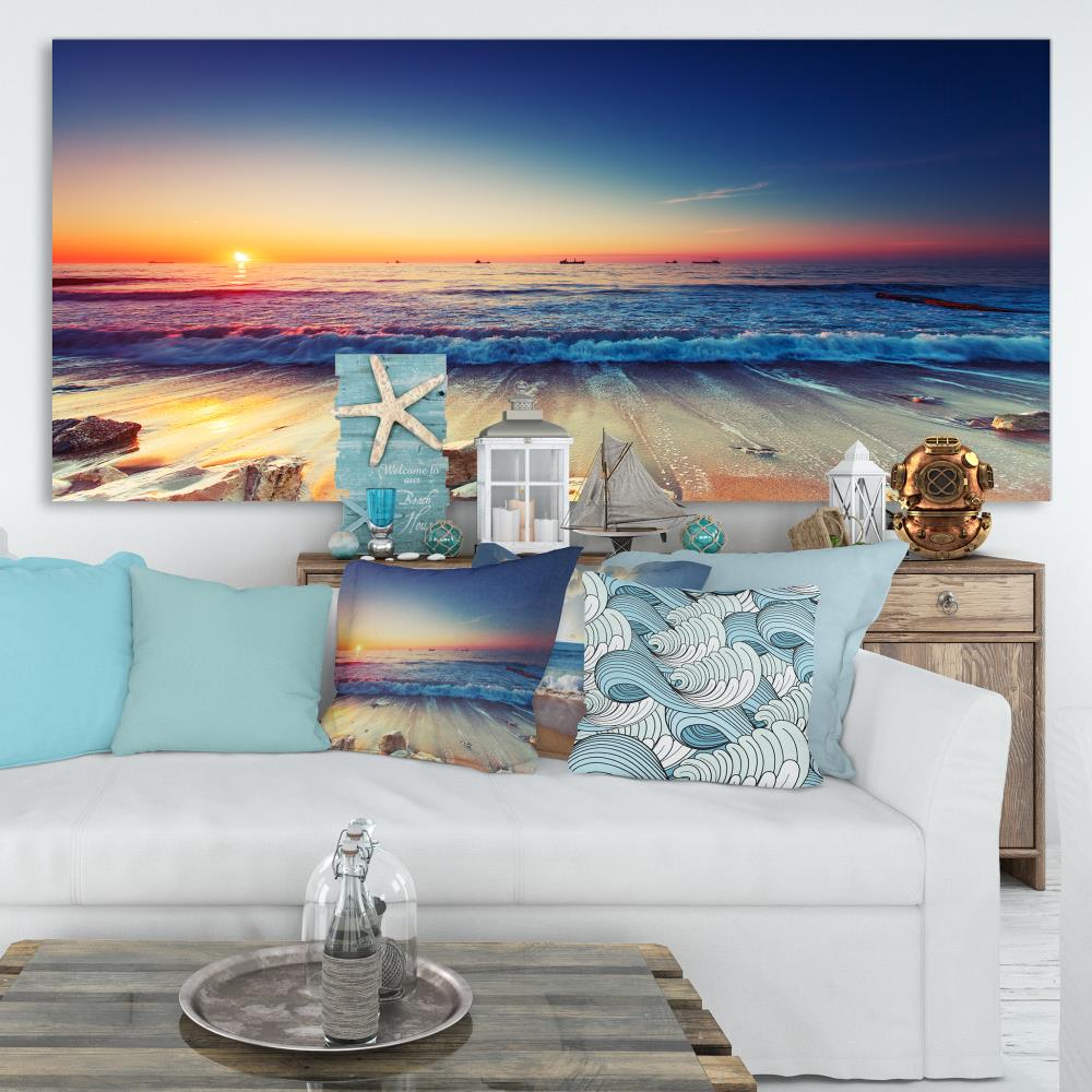 Designart 28-in H x 60-in W Coastal Print on Canvas at Lowes.com