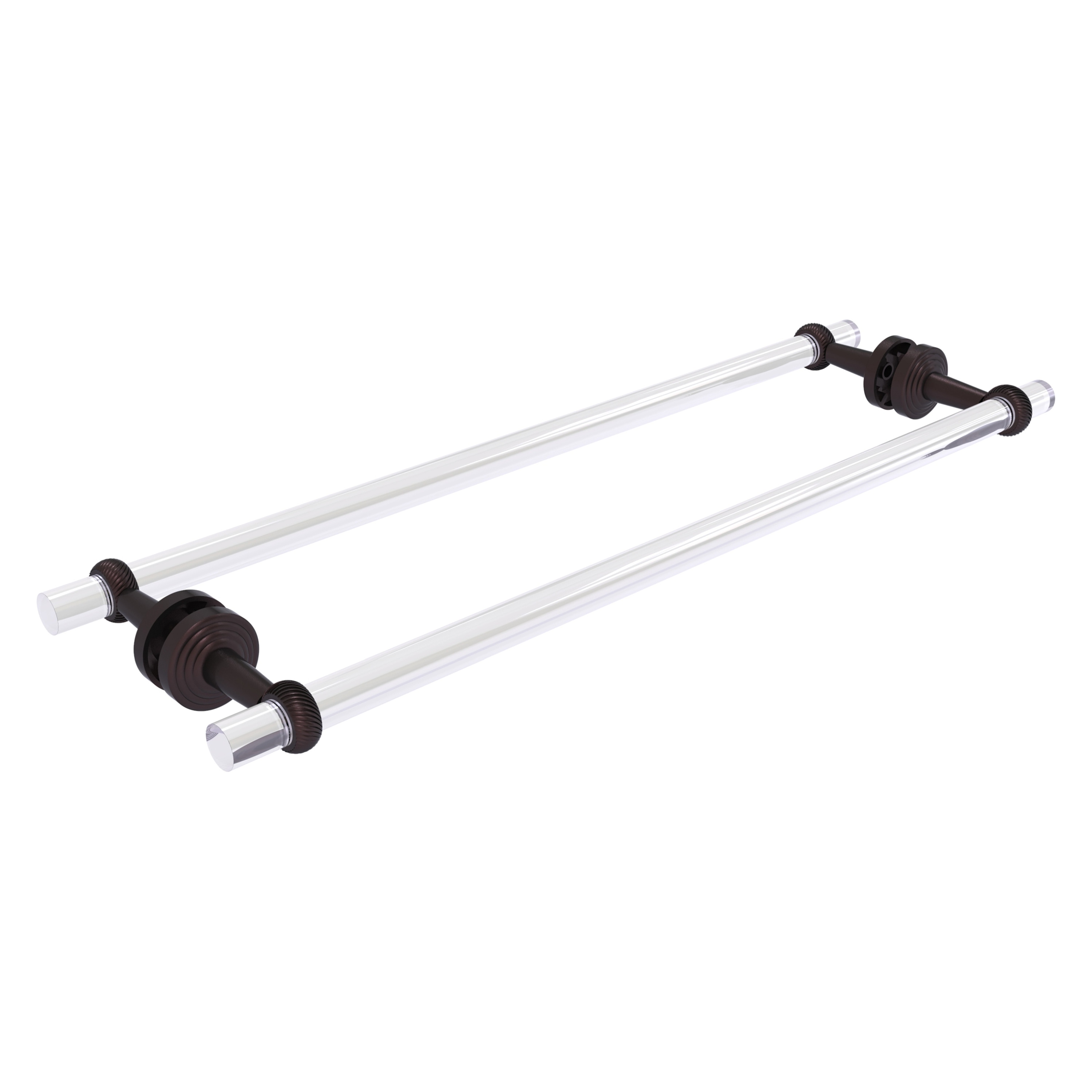 Allied Brass PB-41T-BB-24-ABZ Pacific Beach 24-in double Antique Bronze Wall mount Double Towel Bar