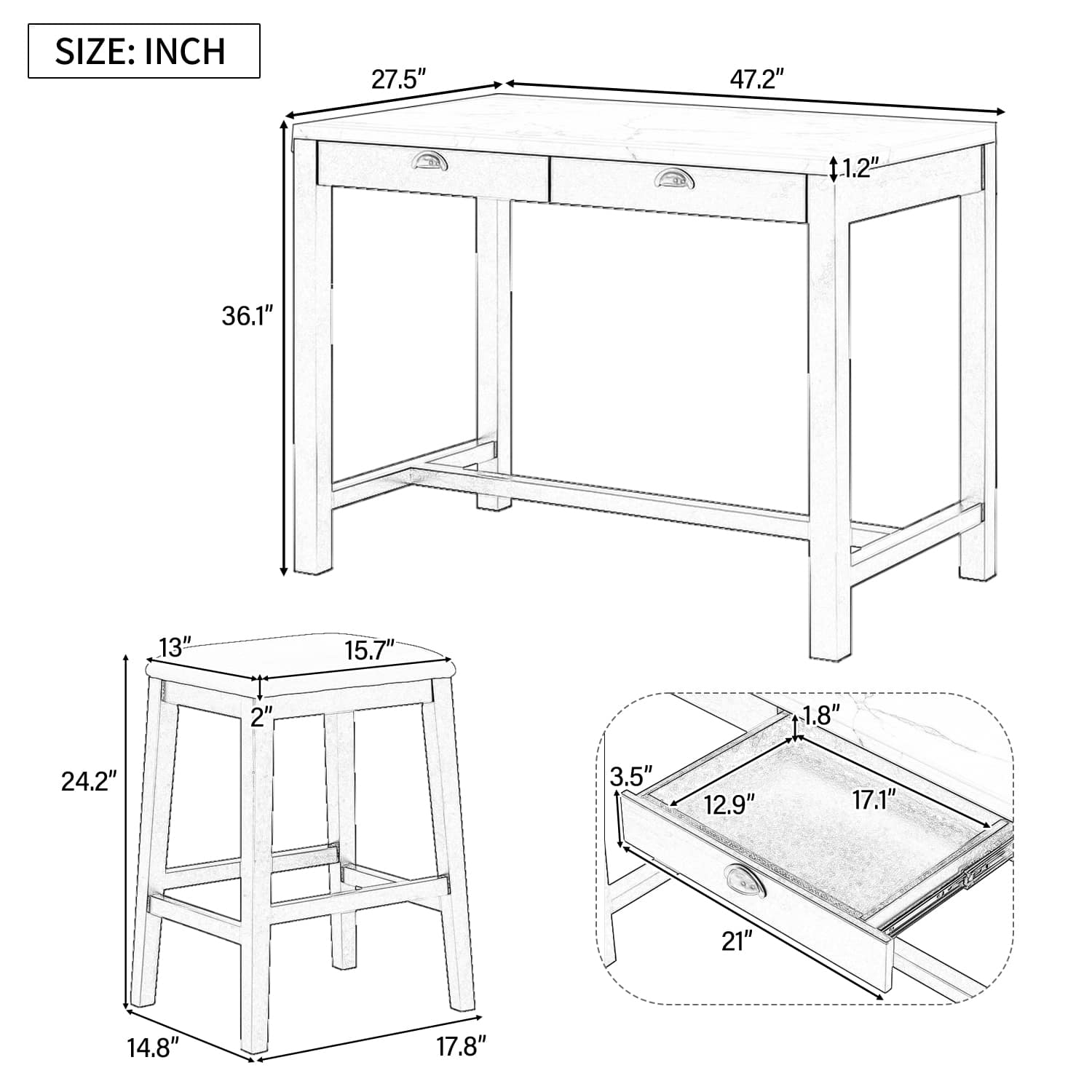 Vynxaria LEXY1909-DJCF-CZ004 Dining-Tables - View #4