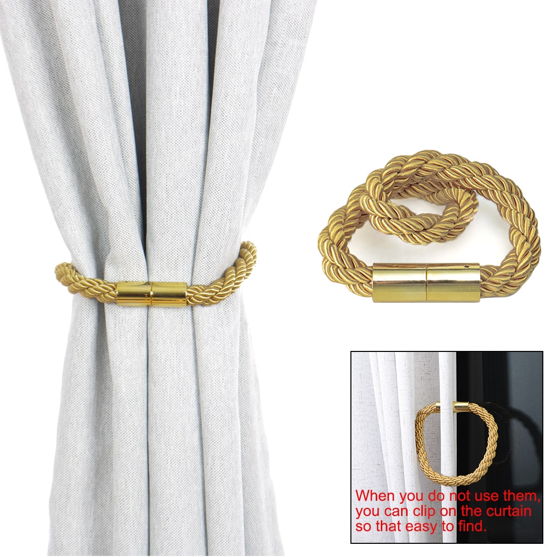 Unique Bargains S25093001UX5447 Curtain-Holdbacks - View #5