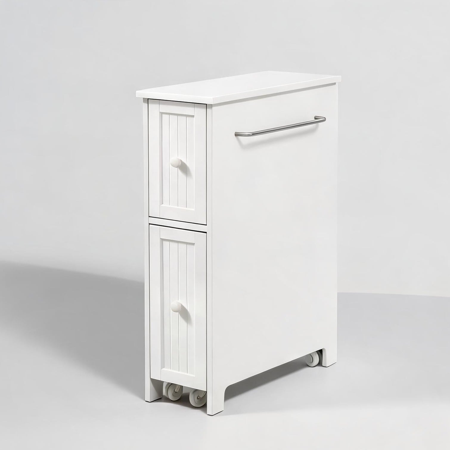 BBabe Cabinet with Shelving pairing White Finish MDF with Storage and 7 x 20.5 x 24.75 Inches
