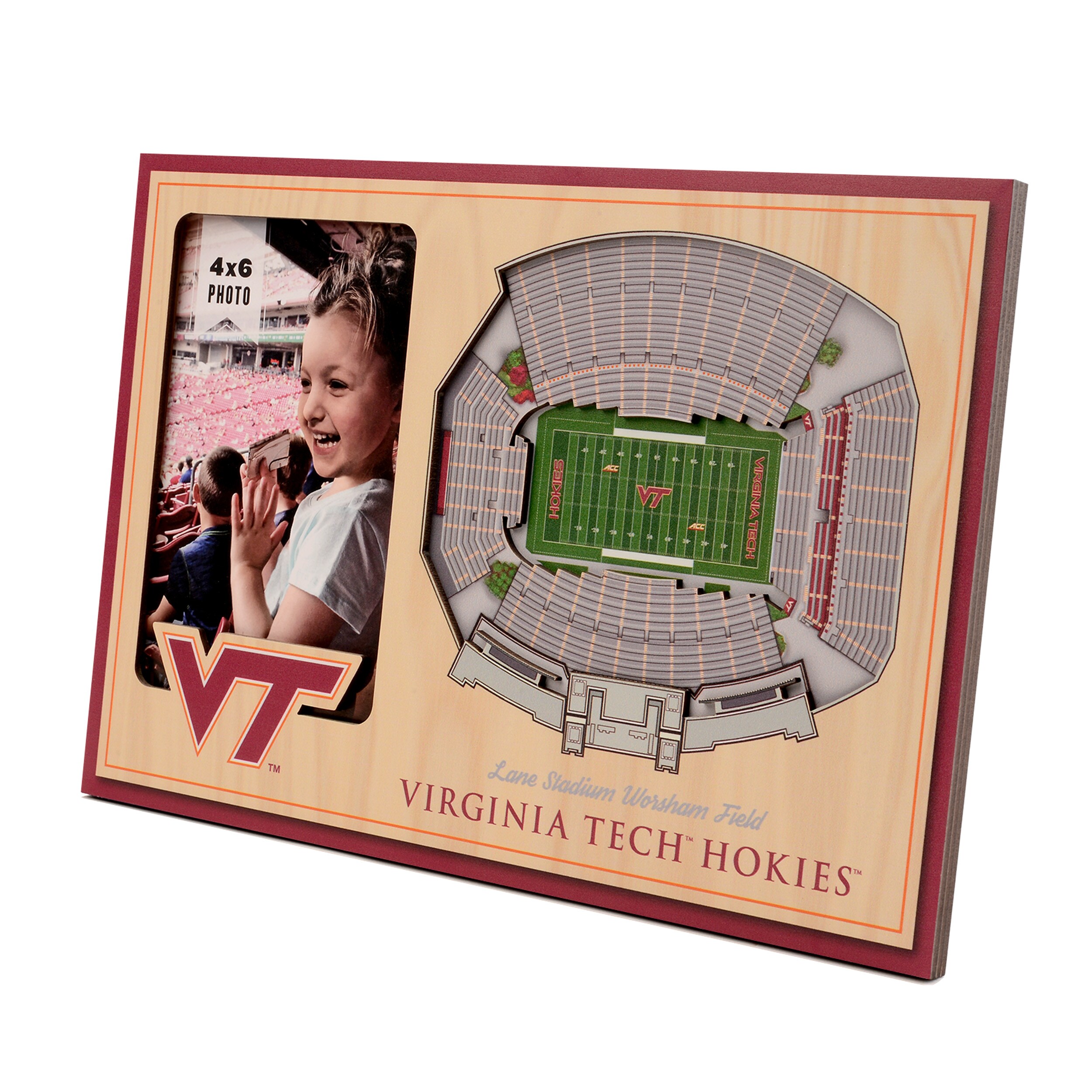 StadiumViews 9026297 Virginia Tech Hokies Team Colors Wood ( 8-in x 12-in ) Picture frame