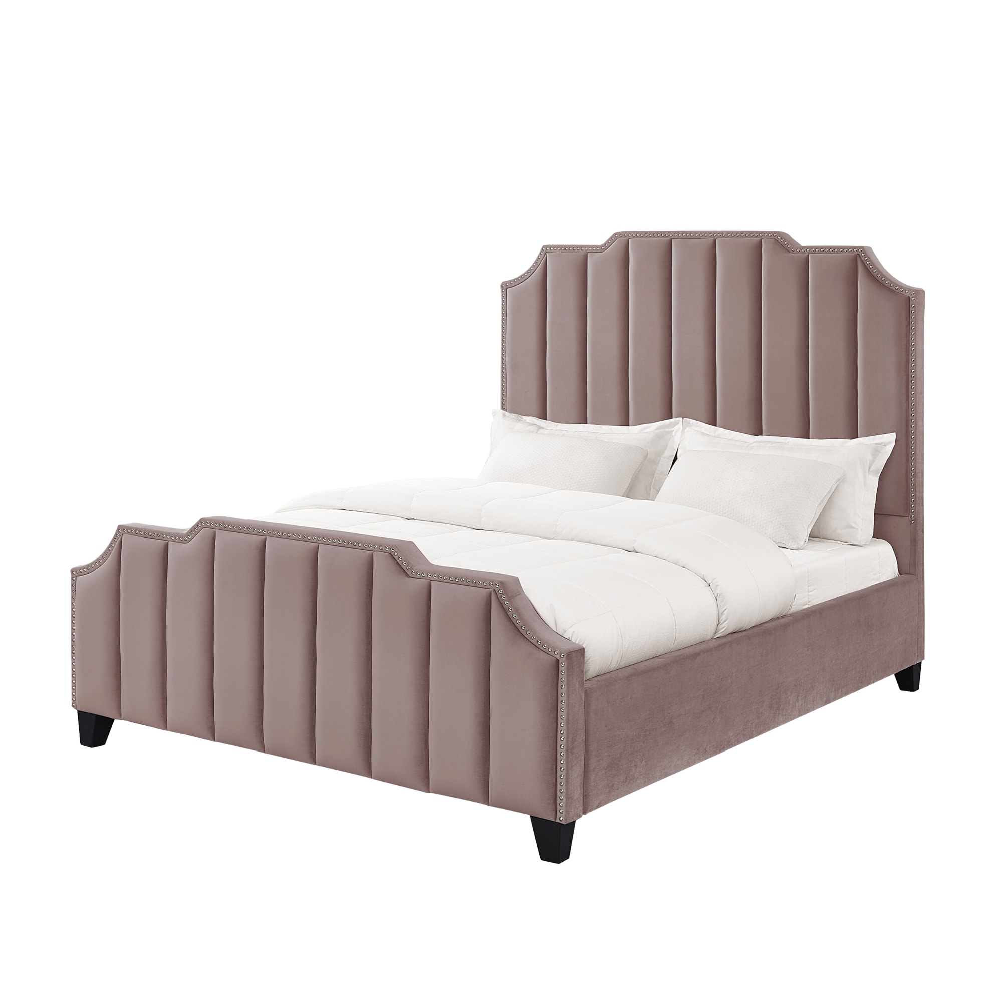 Inspired Home BD404-02PKK-LS Aizen Pink King Wood Platform Bed