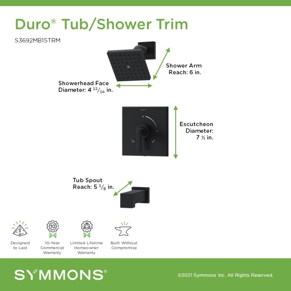 Symmons S3692MB15TRM Tub-Shower-Faucets - View #2