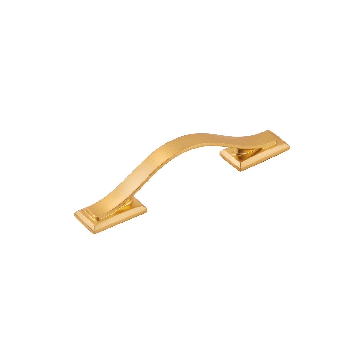 Brushed Golden Brass Kitchen Cabinet Handles 10-Pack