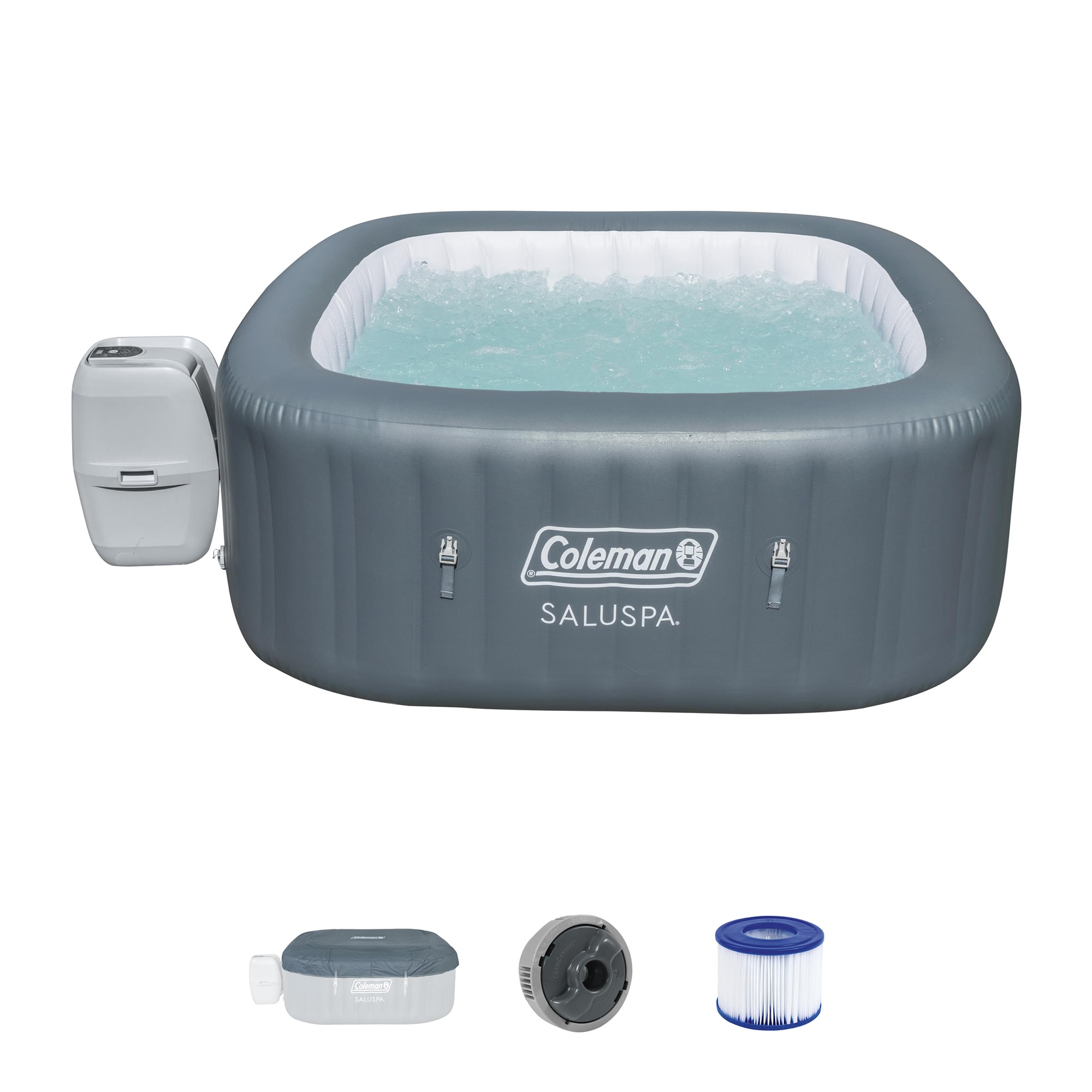 Coleman 410806 SaluSpa 114 Jet 6 -Person Inflatable Square Hot Tub (Cover Included)