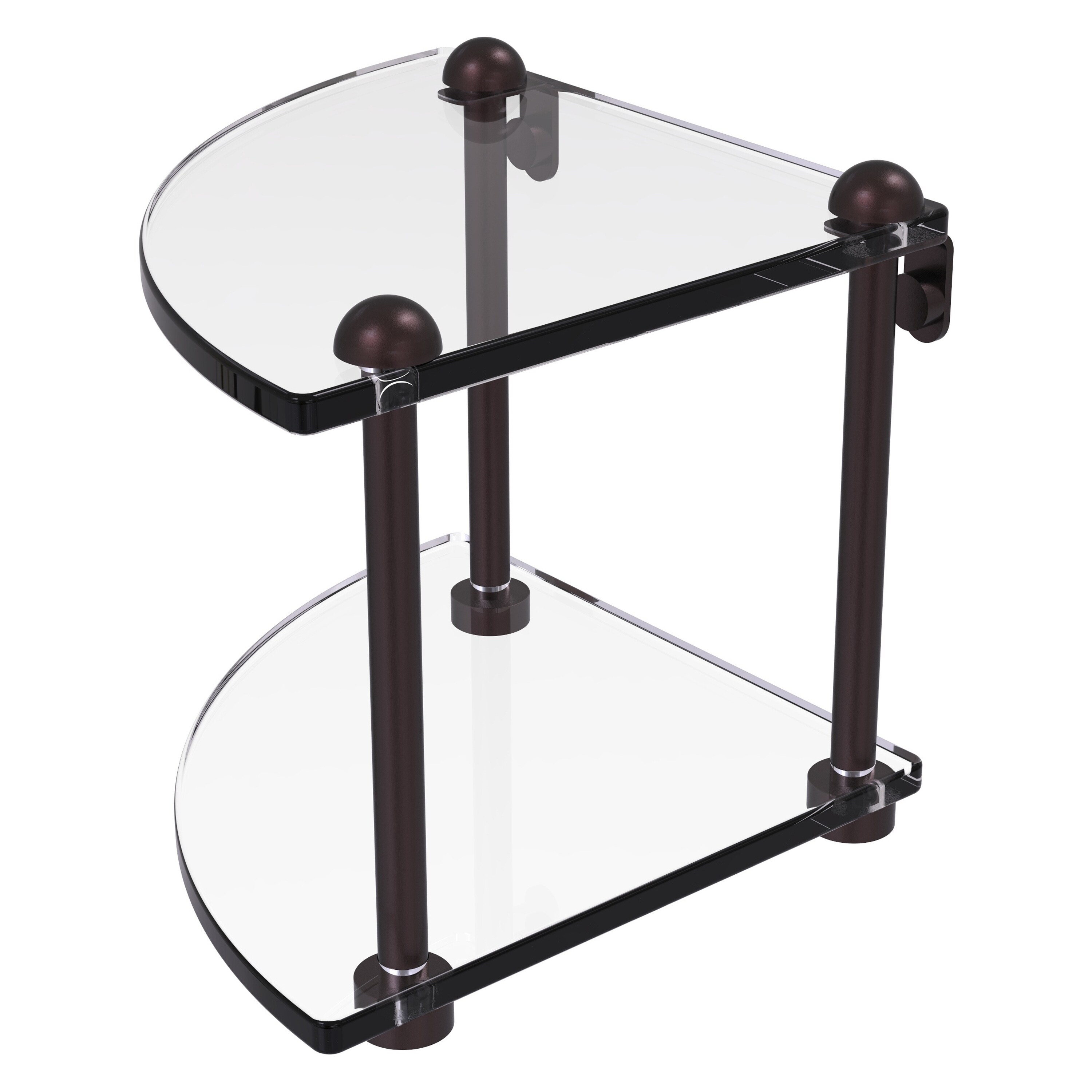 Allied Brass RC-3-ABZ Antique Bronze 2 -Tier Wall mount Corner Bathroom Shelf ( 8-in x 8-in x 8-in )