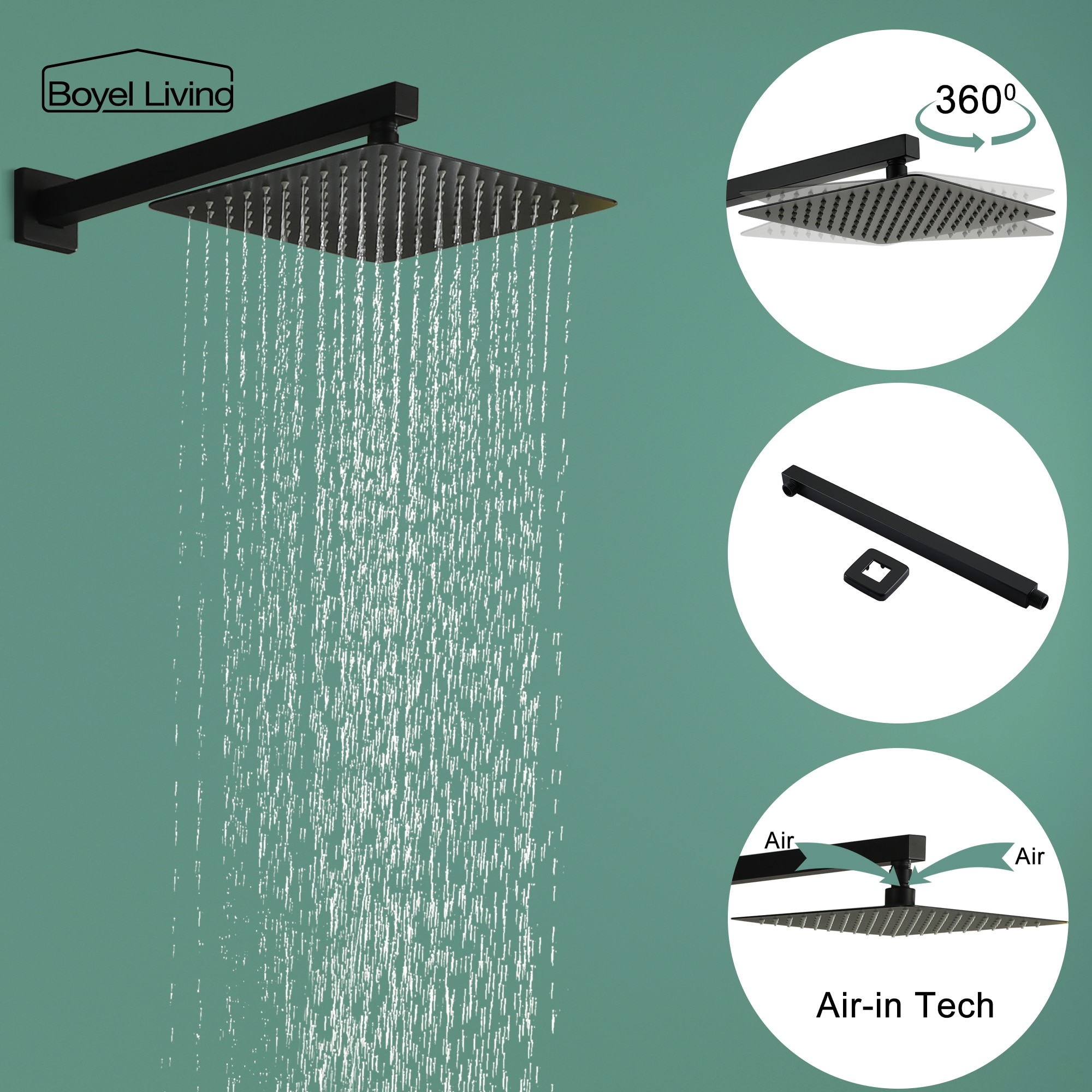 Clihome CSMD-BS880-18B10 Showerhead-Bar-Panels - View #8