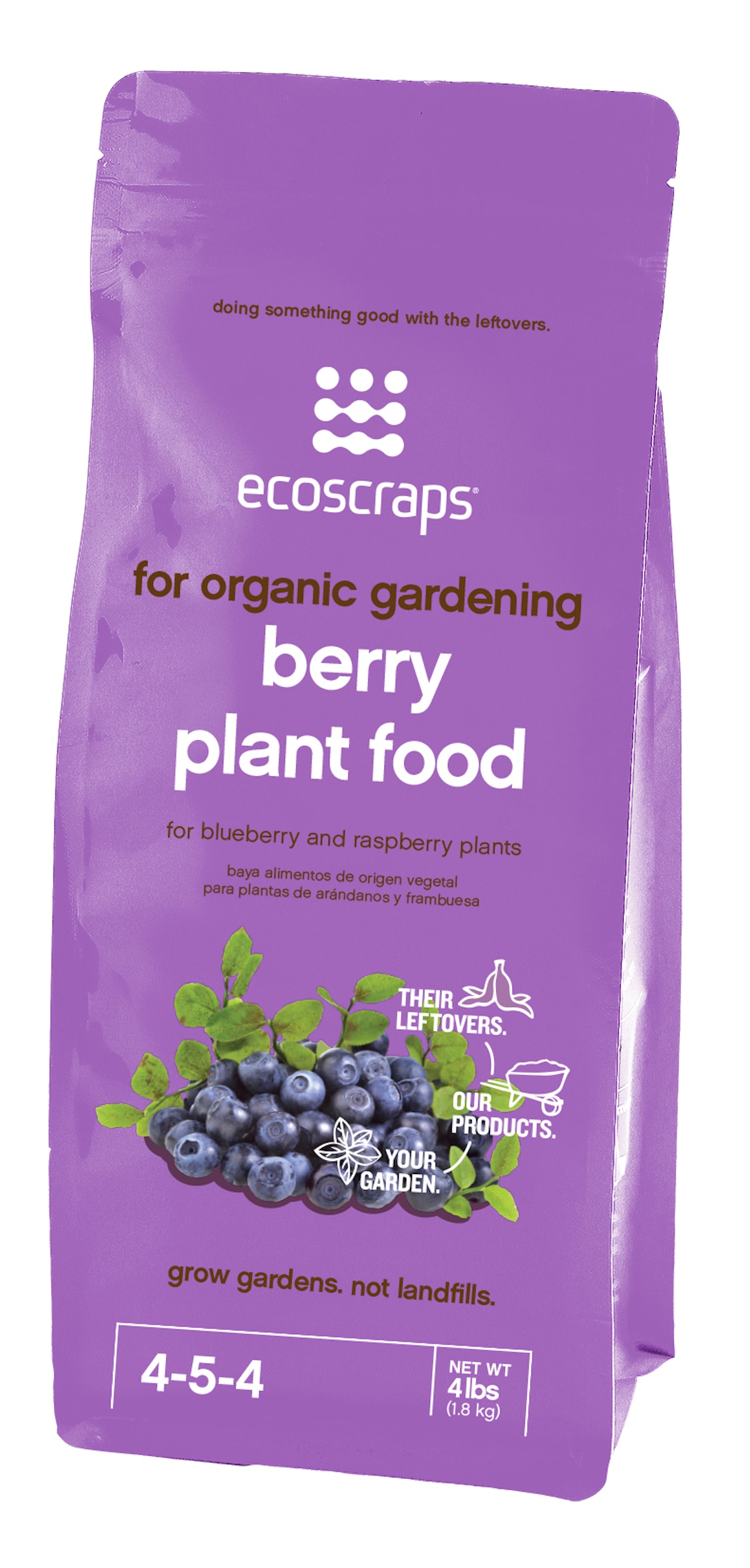 EcoScraps PFB174404 Organic Berry 4-lb Organic Natural Water-soluble Granules All-purpose Food