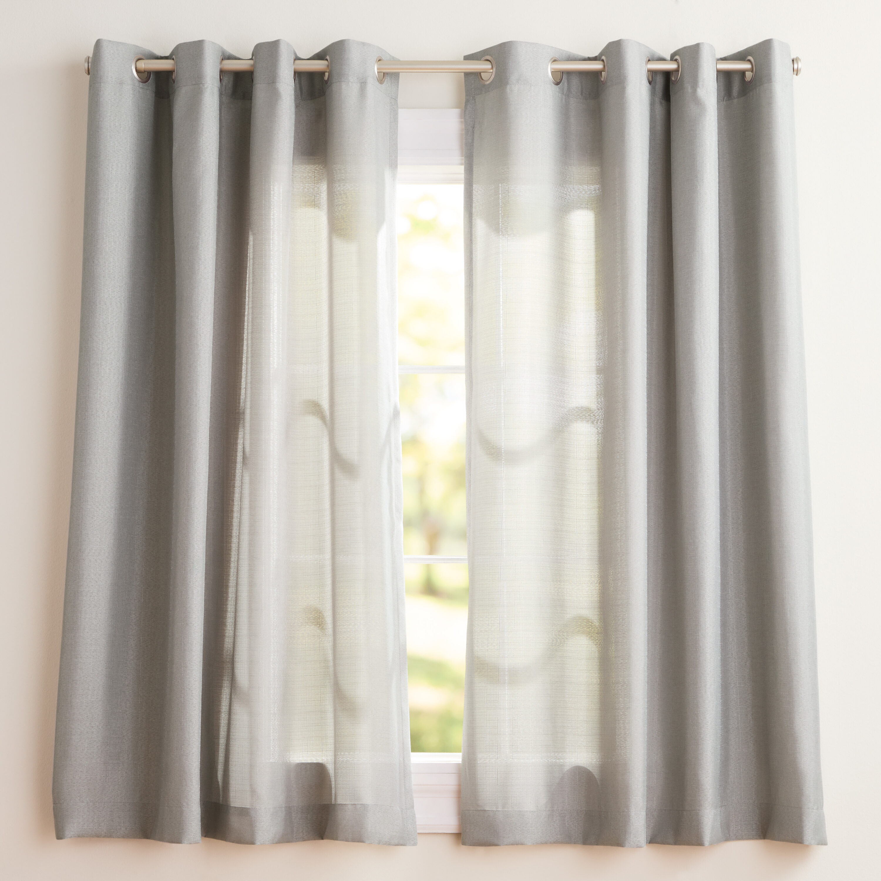 Exclusive Home EH8181-02-2-63G 63-in Dove grey Light filtering Grommet Curtain panel pair