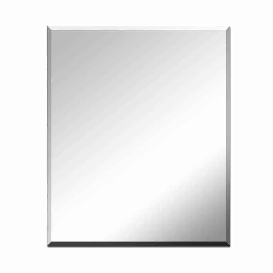 Beveled Frameless Wall Mirror, Amerilux 18 W X 24 H Beveled Frameless Mirror