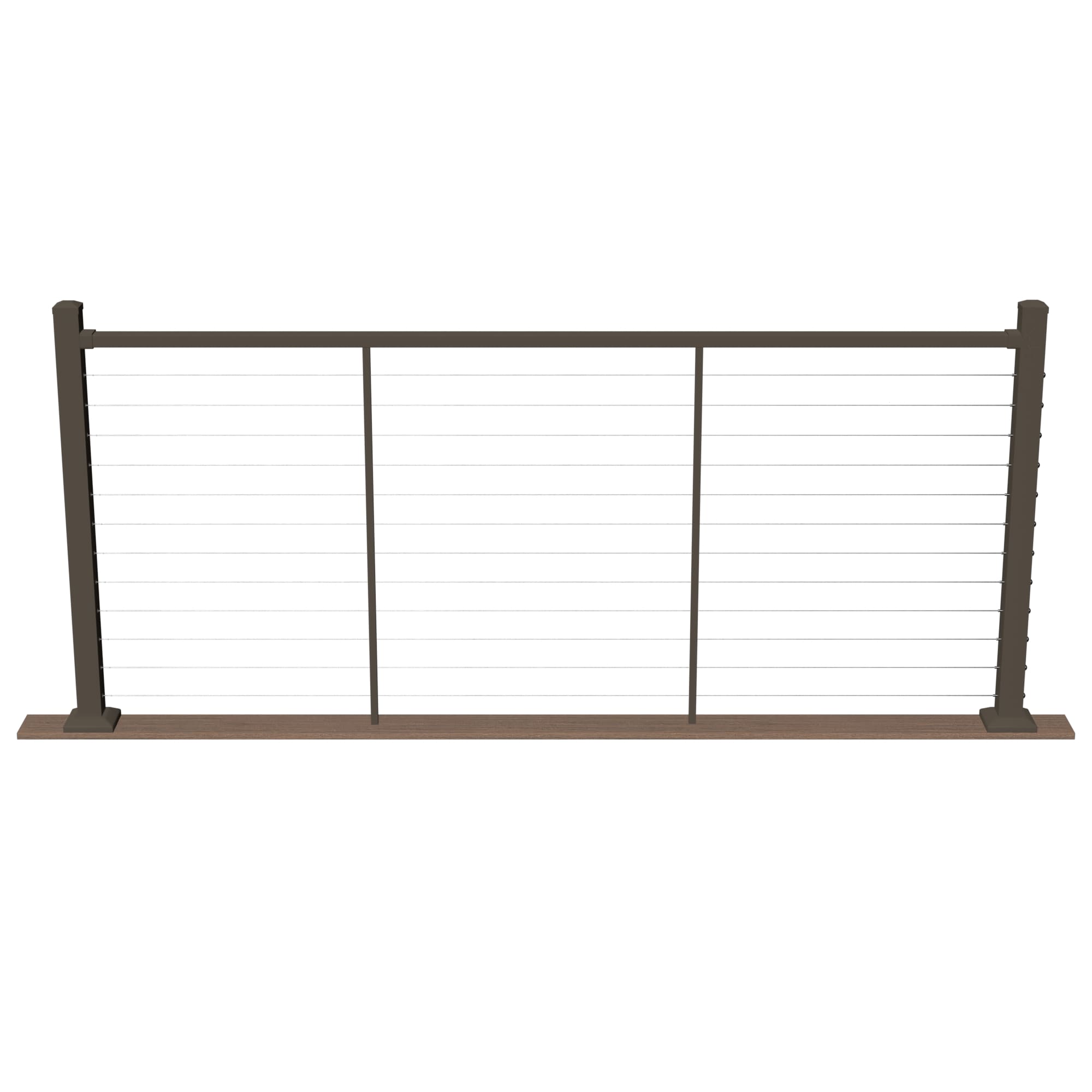 Deckorators Contemporary Cable 8-ft x 42-in Textured Bronze Aluminum Deck Cable Rail Kit
