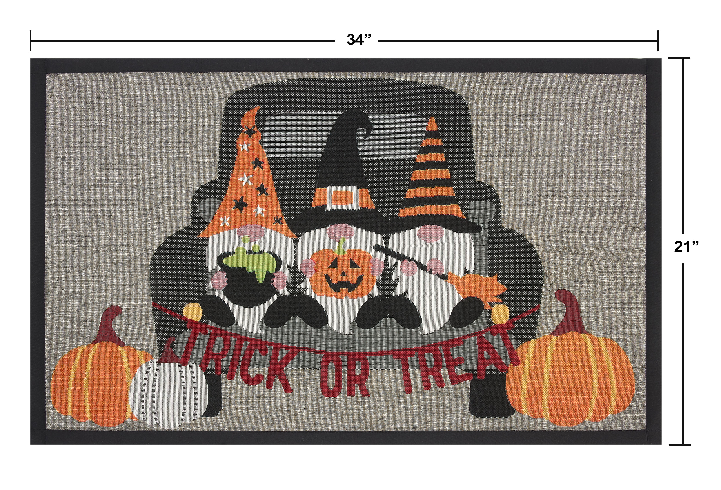 Haunted Living 2-ft x 3-ft Black Rectangular Outdoor Novelty Door Mat in  the Mats department at