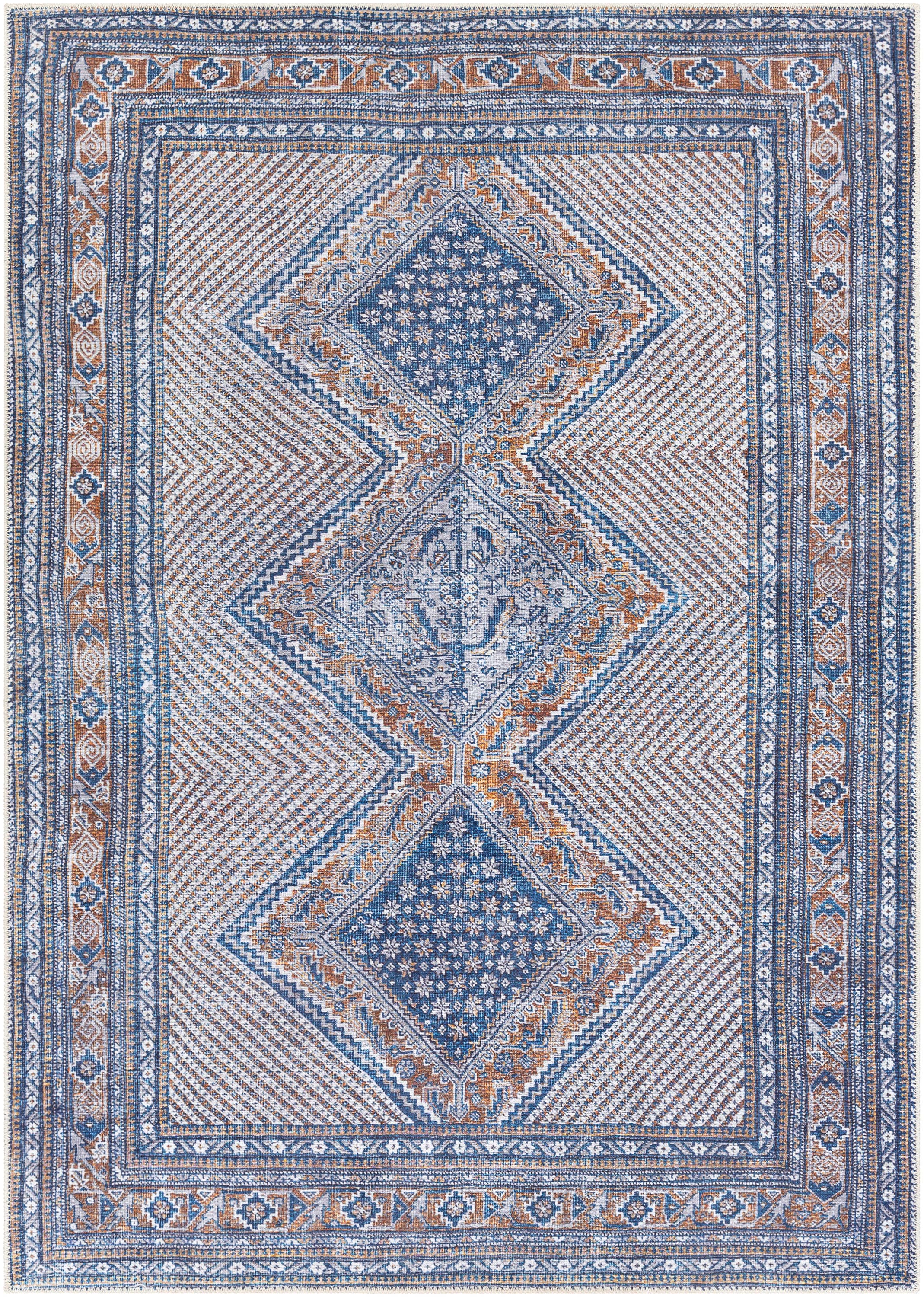 Surya Washable Dionis Gray 5 X 8 (ft) Gray Indoor Medallion Area Rug in the  Rugs department at