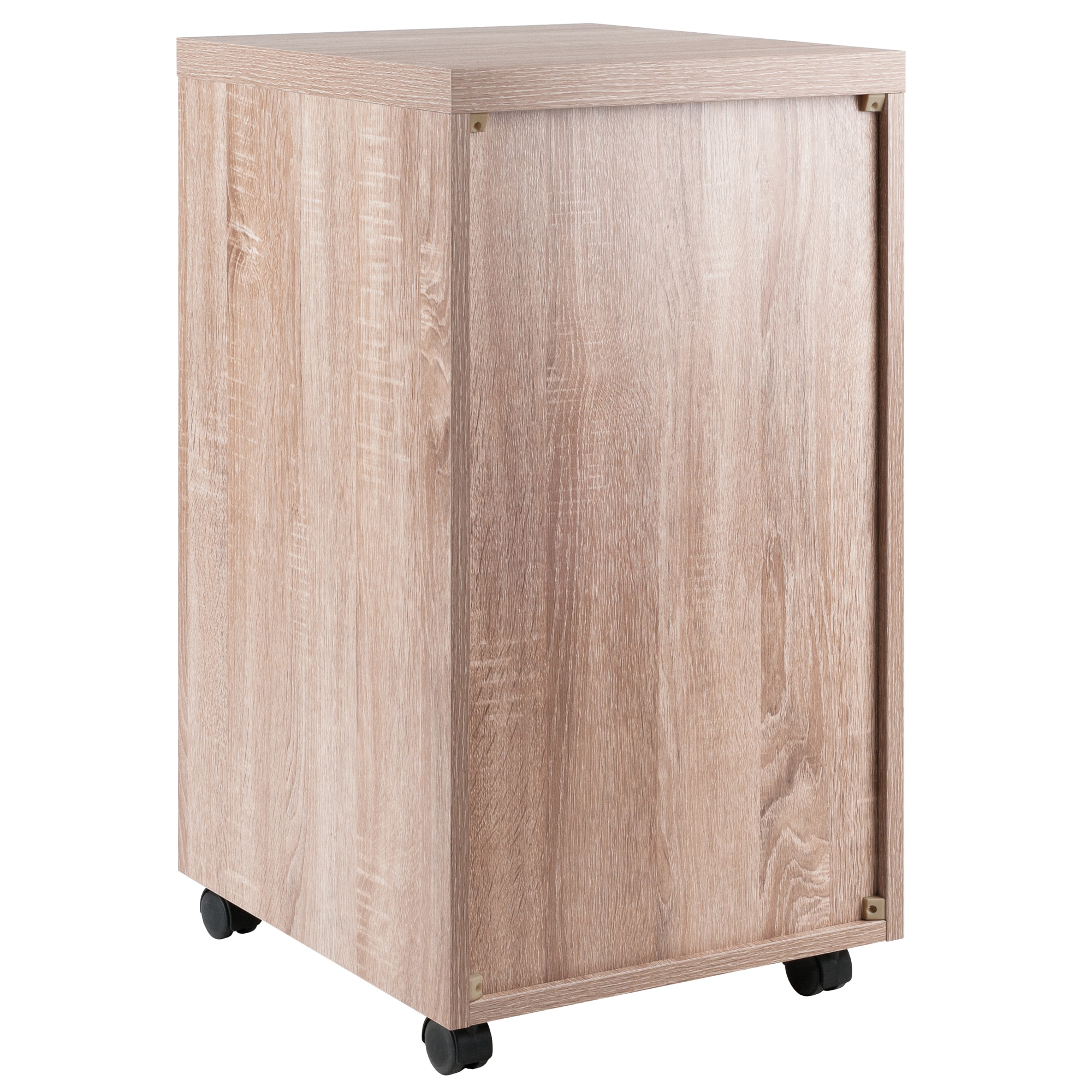 Kenner White and Brown 3-Drawer Mobile Storage Cabinet