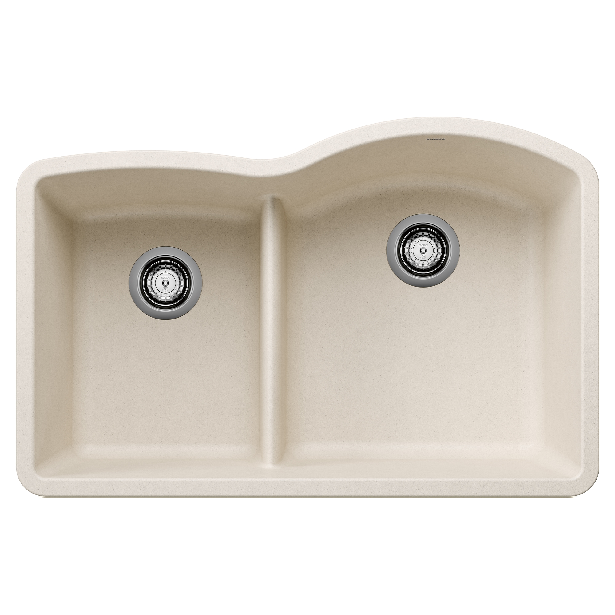 BLANCO 443066 Diamond Undermount 32.0-in x 21.0-in Granite Double offset bowl Kitchen Sink