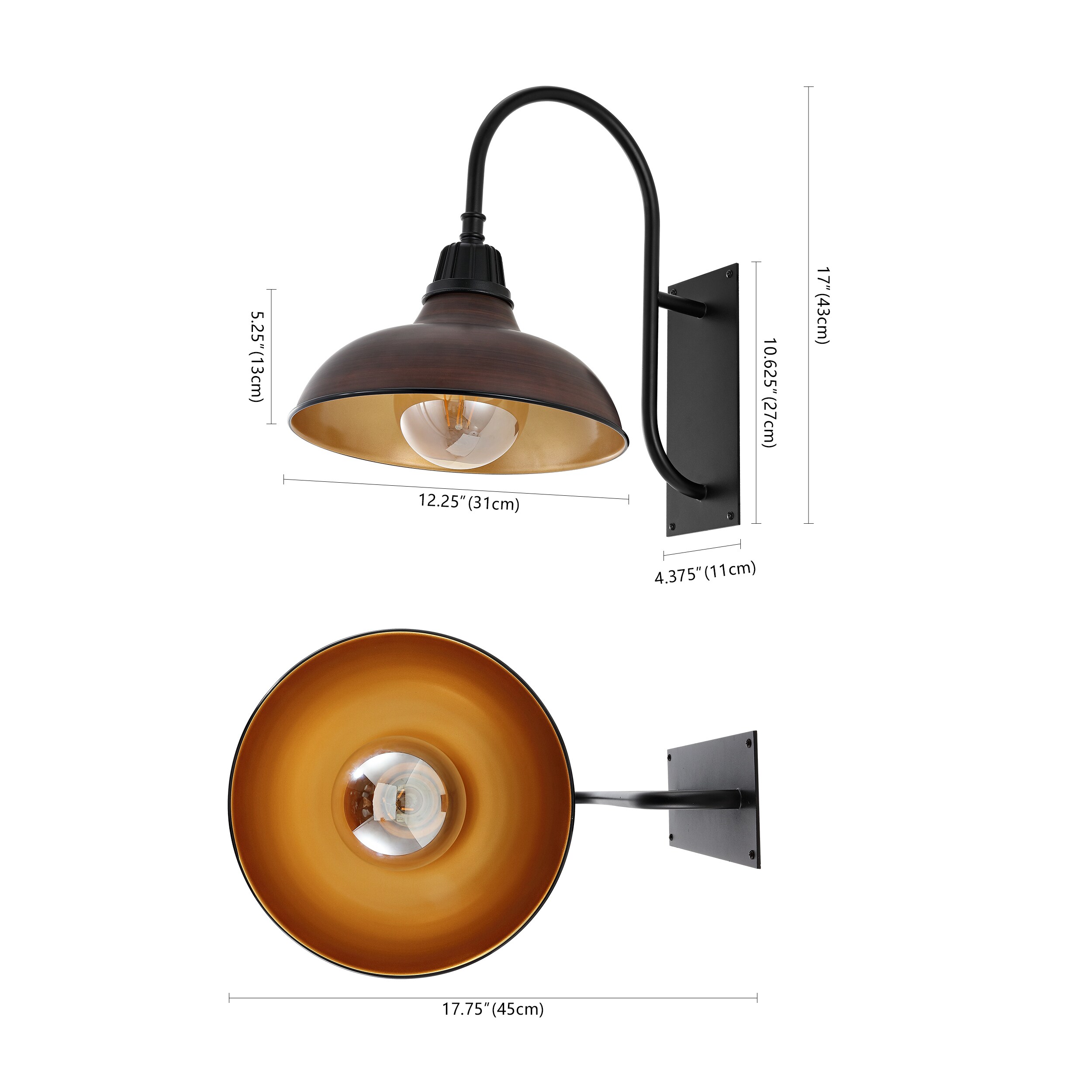 Dainolite STY-71SPT-AGB 7.25 in. Stanly 1 Light Aged Brass Halogen Spotlight