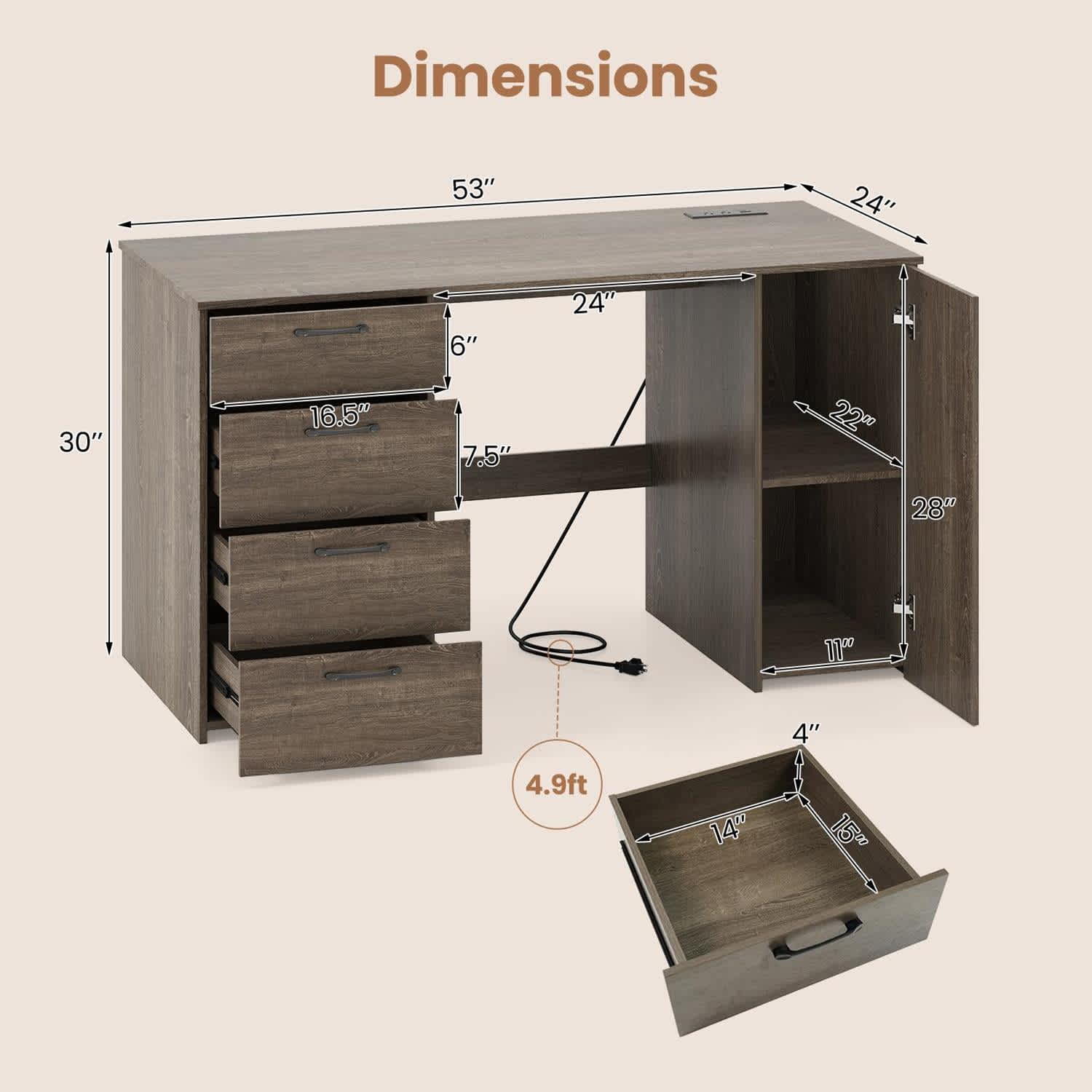 VERYKE 3871217202559 desks - View #4