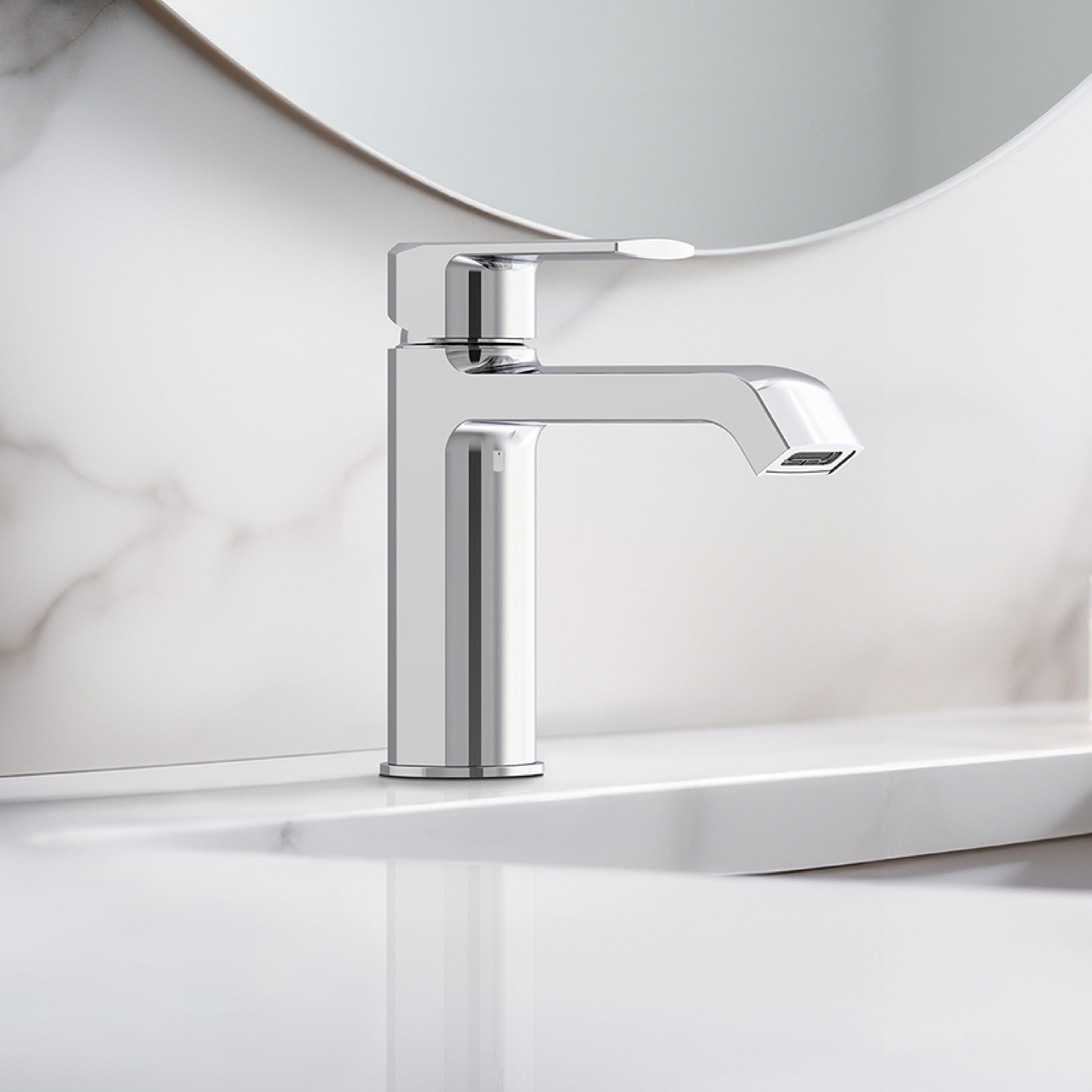 Project Source FS6A0274CP Grayford Polished Chrome Single hole 1-handle WaterSense High-arc Residential Handle Bathroom Sink Faucet with Drain with Deck Plate