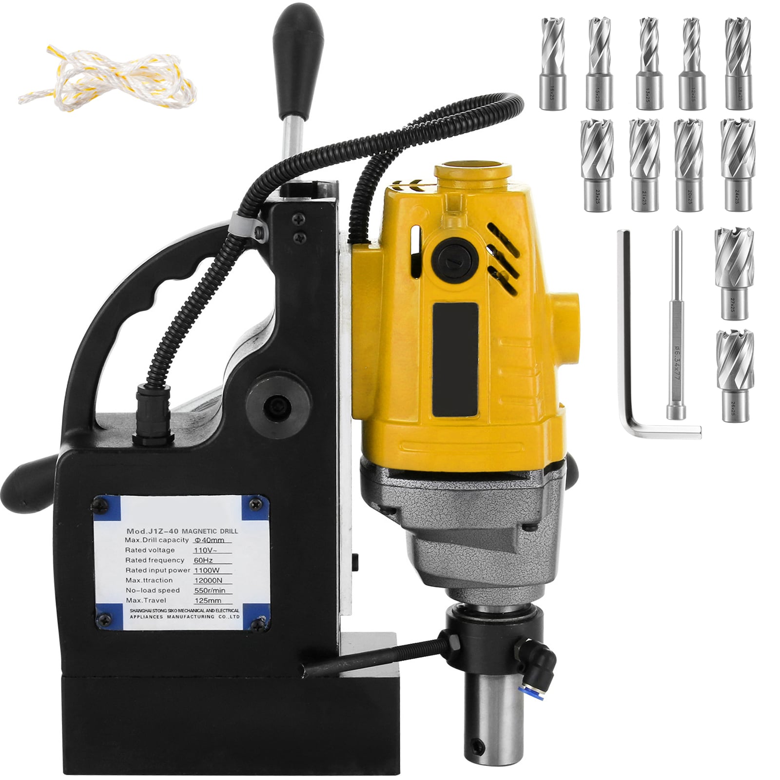 SVOPES 1200W MD40 12000N 13pc Cutter Set 10 -Amp 1 -Speed Bench drill press #SVOPESMD40CLZ02019V1
