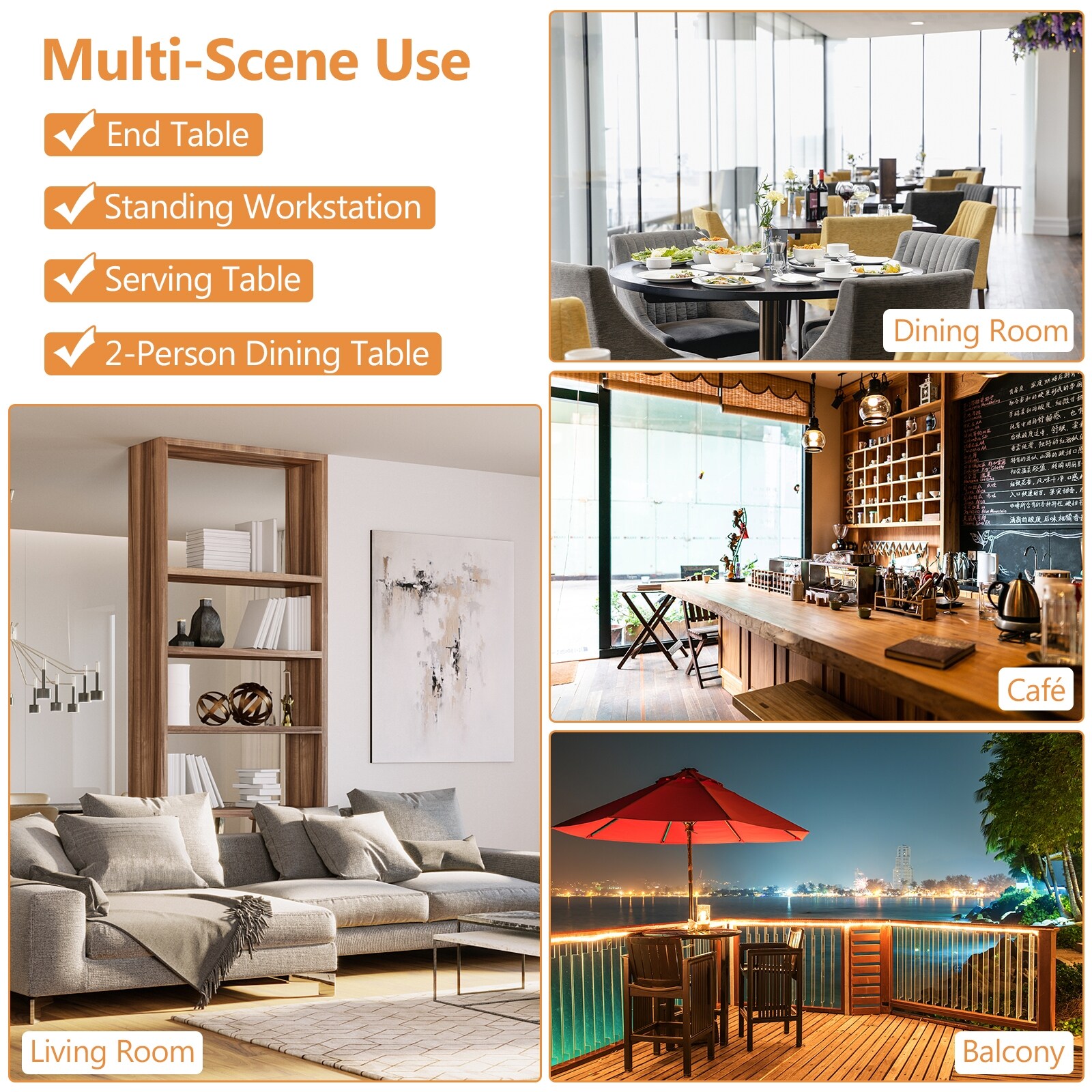 Slickblue D-CO-KB21456WH Patio-Tables - View #8