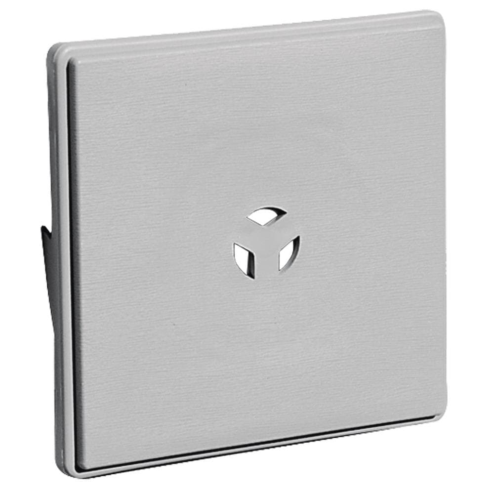 Builders Edge 130110008016 6.625-in x 6.625-in Gray Vinyl Universal Mounting Block