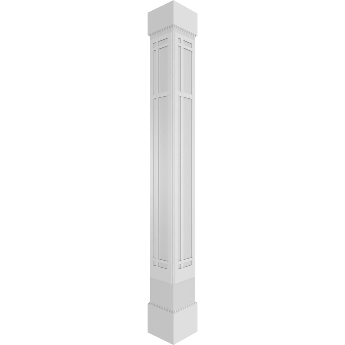 Ekena Millwork CC1008ENSJDCSCS San Juan Capistrano Fretwork 10-Inches L x 8-Feet Unfinished PVC Column Wrap