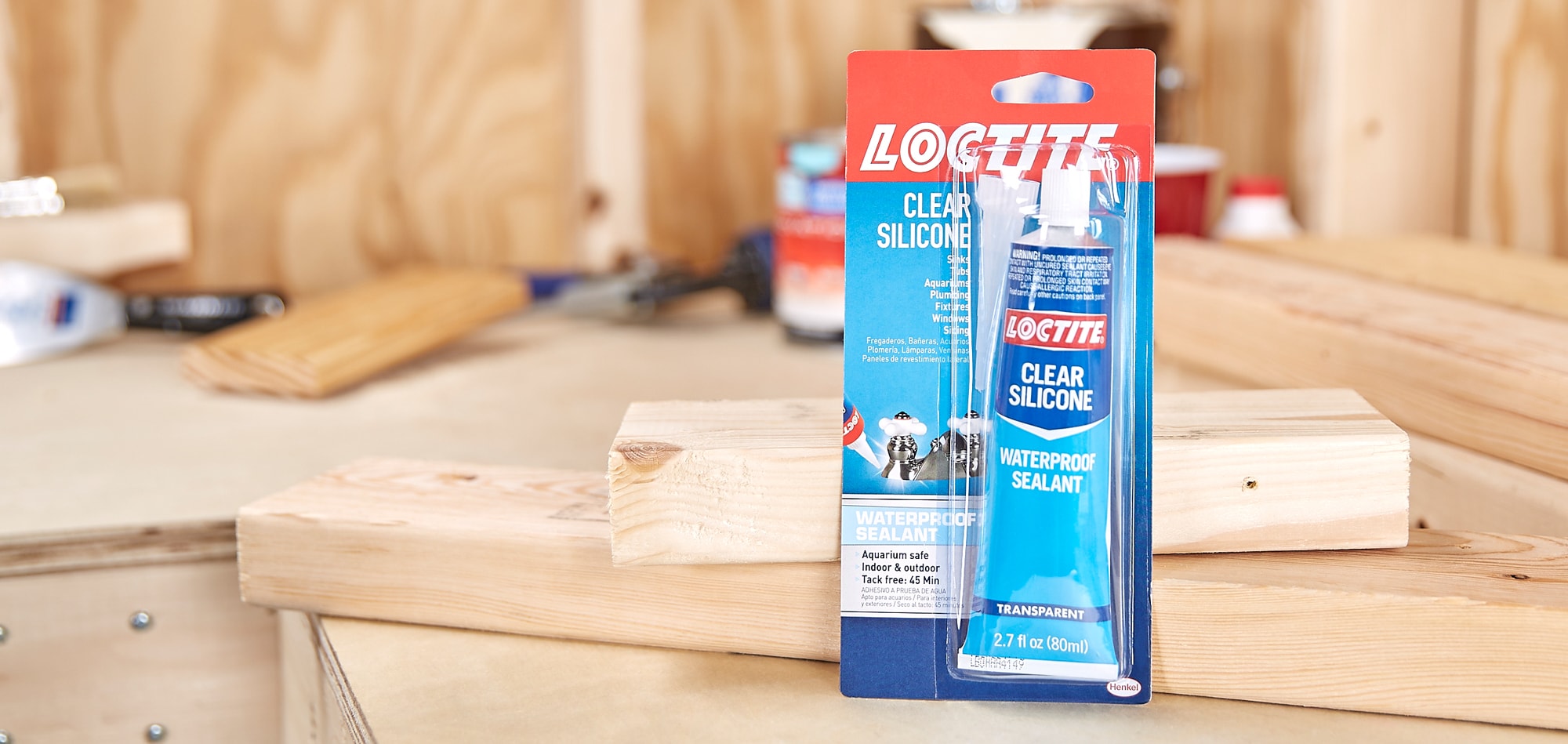 Loctite Clear Silicone Waterproof Sealant 2.7-Ounce Tube 2 Pack