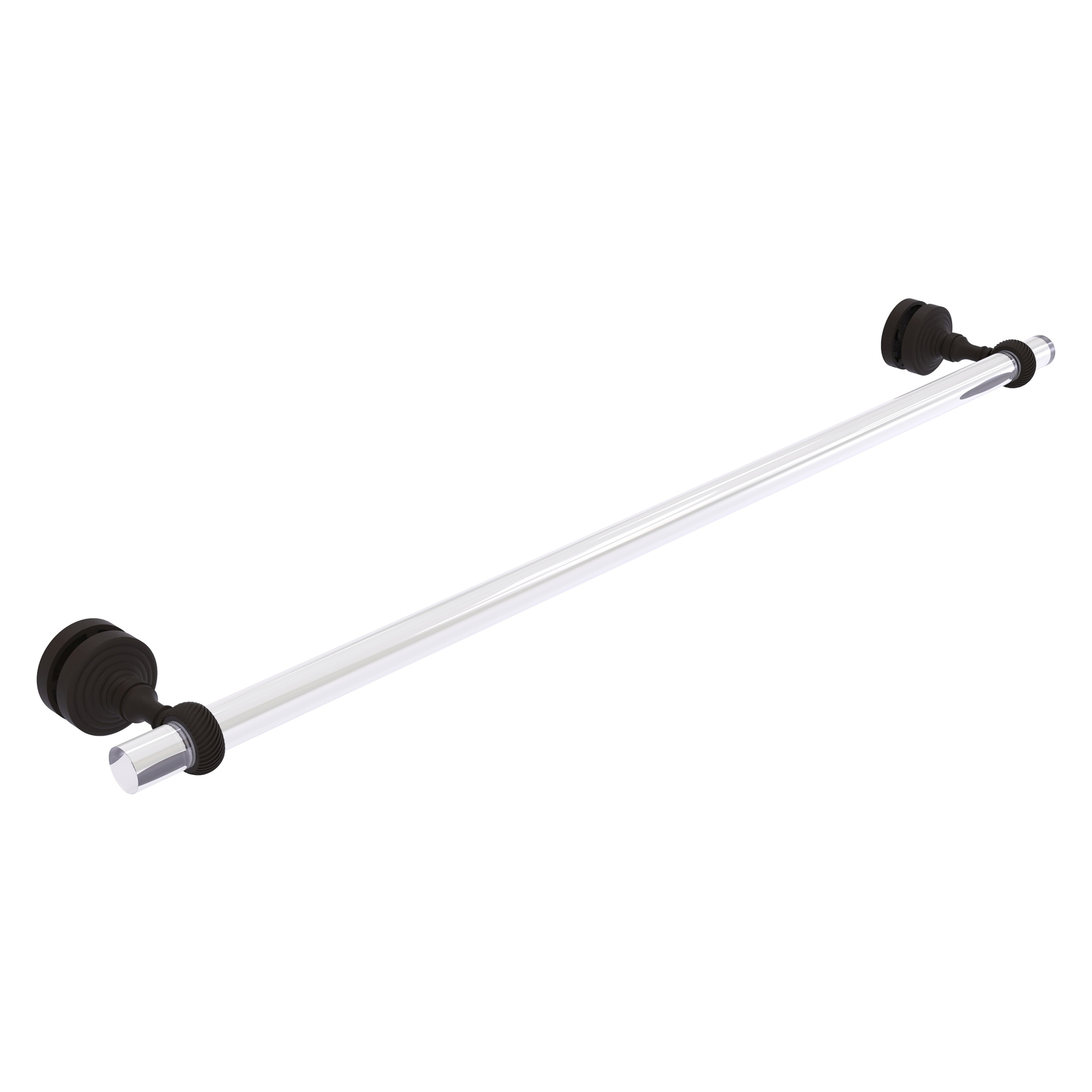 Allied Brass PG-41T-SM-30-ORB Pacific Grove 30-in Oil Rubbed Bronze Wall mount Single Towel Bar