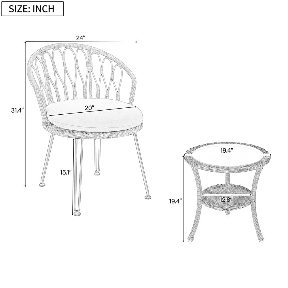 JUJABU OUTCHAIR-5 Patio-Conversation-Sets - View #6